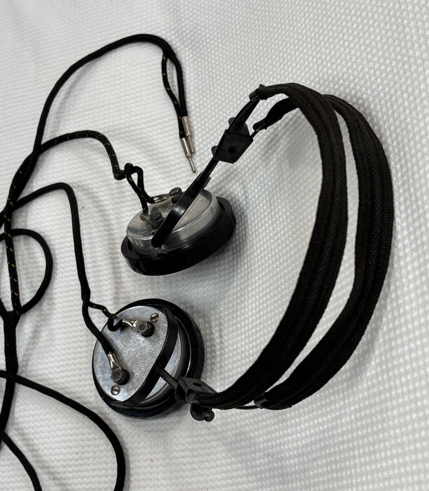 Antique Federal Jr. Crystal Radio, Earphones, Philmore Aerial Kit, Cats Whisker