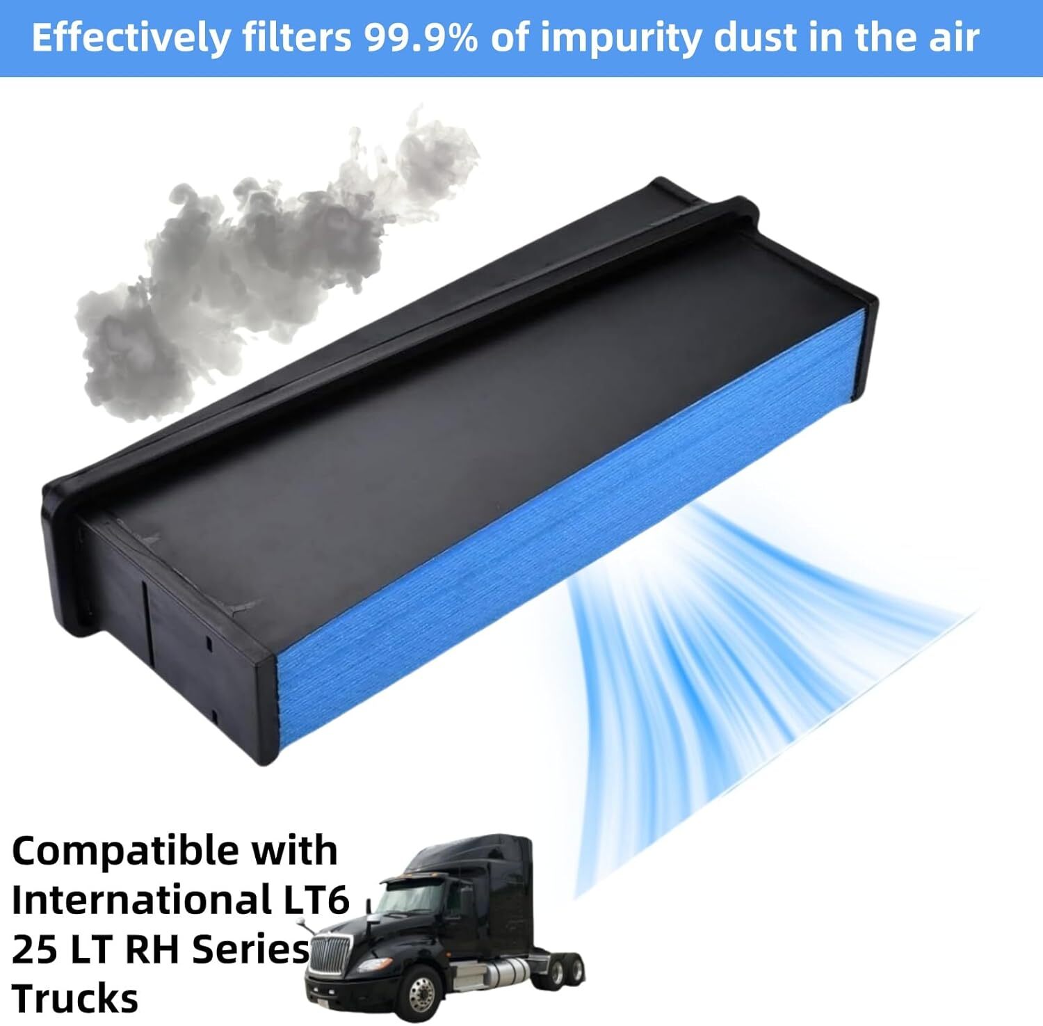 4pcs Engine Air Filter 2515573C1 For International LT625 LT RH Trucks P643132