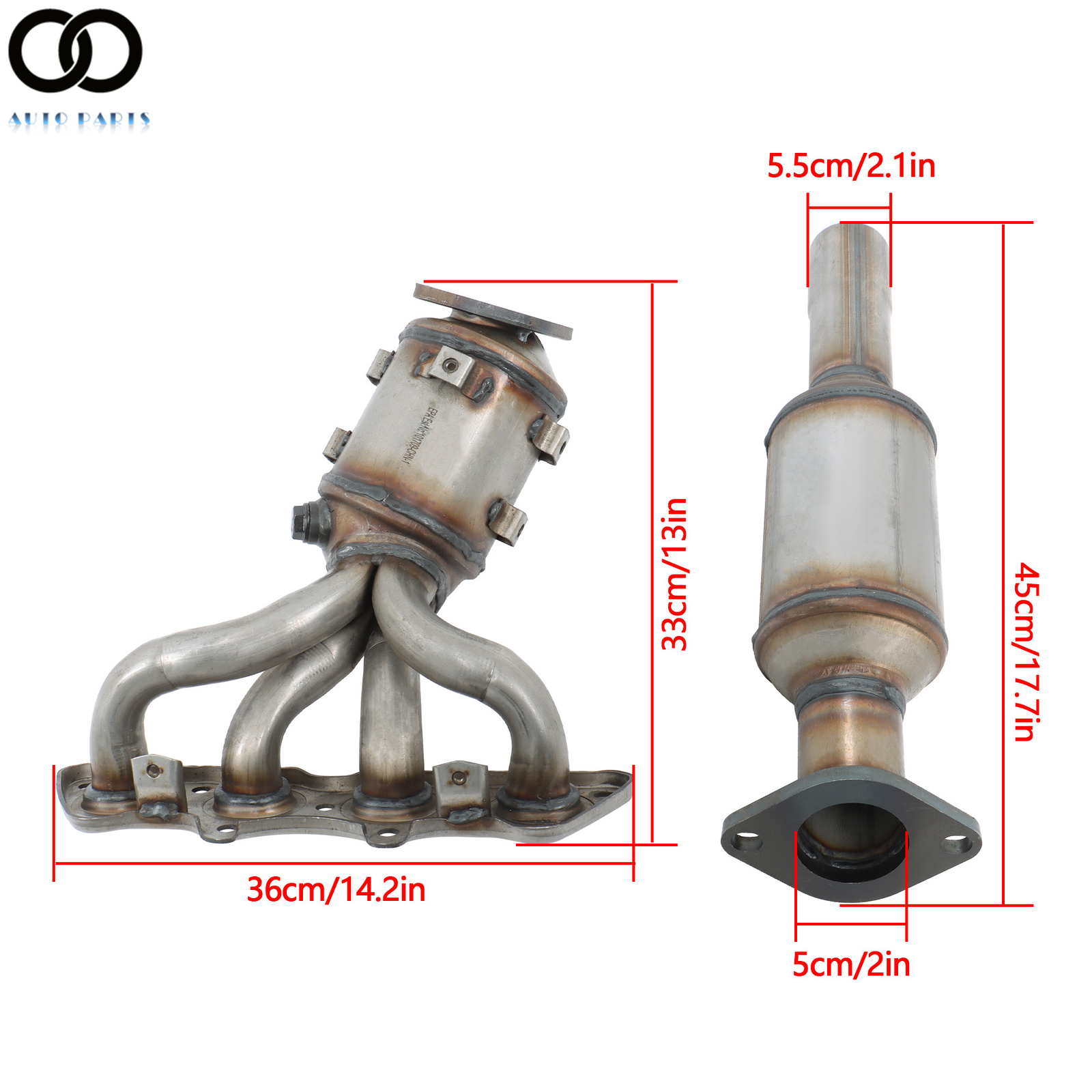 For Kia Soul 1.6L 2012-2019 Both Manifold Catalytic Converters Front and Rear