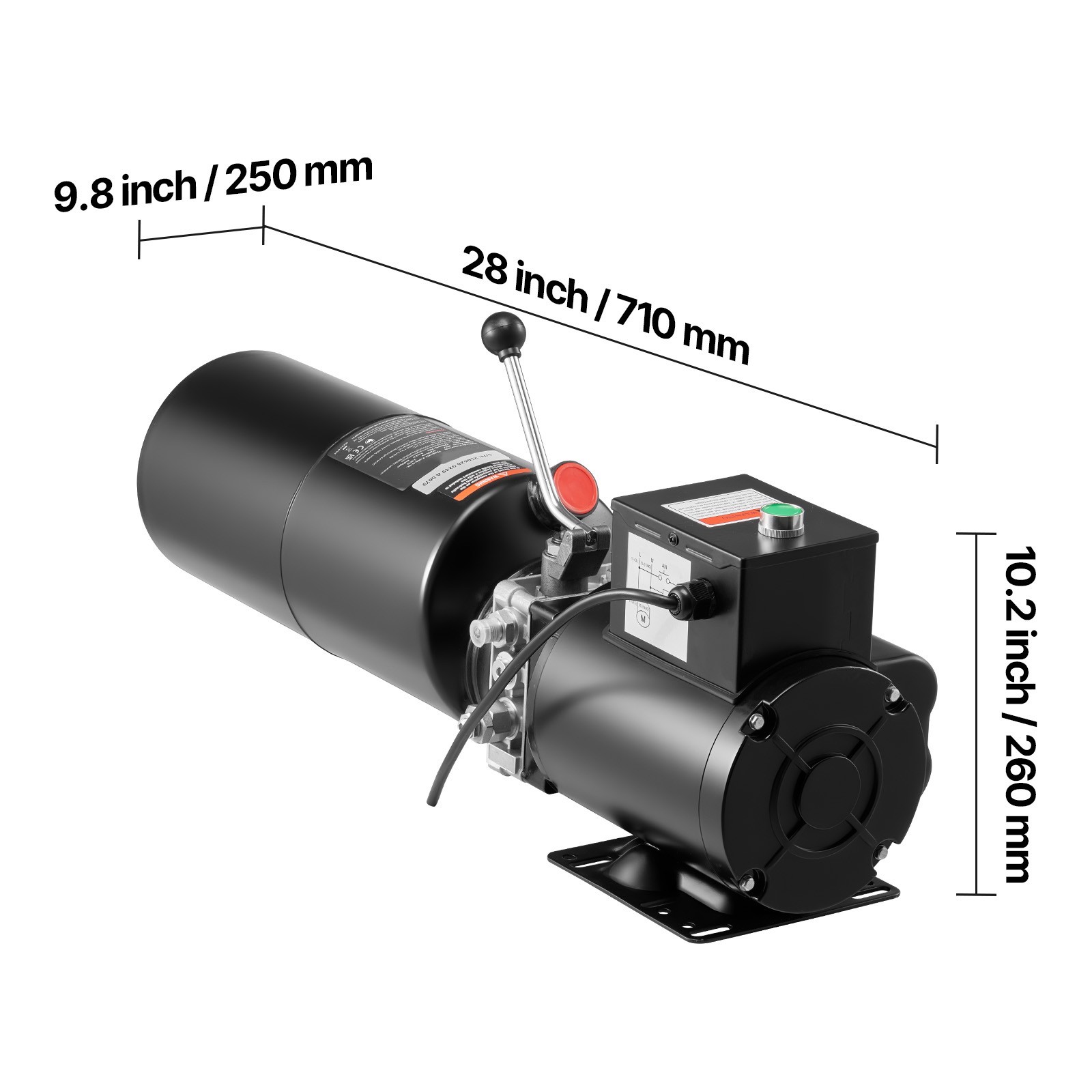 Uimoso 110V Car Lift Hydraulic Power Unit 2.5 Gal /10 Qt Auto Lifts Post Pump