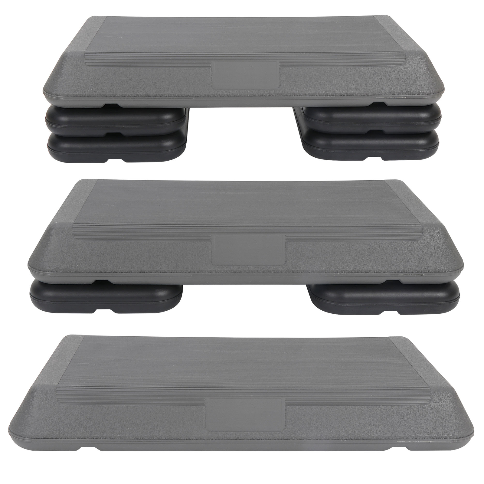 28" Height-Adjustable 4 - 6 - 8" Aerobic Step Non-Slip Surface Platform Fitness