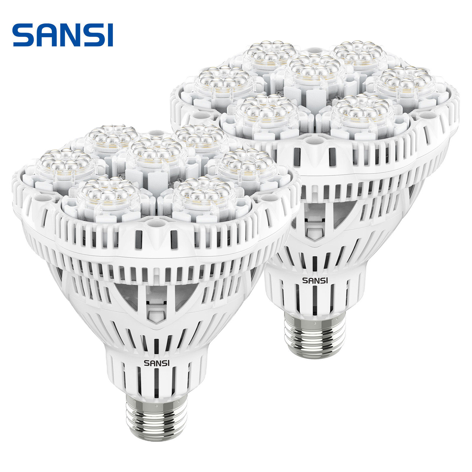 2pcs LED Grow Light Bulbs Full Spectrum Indoor Plant 36W=400W Hydroponics SANSI