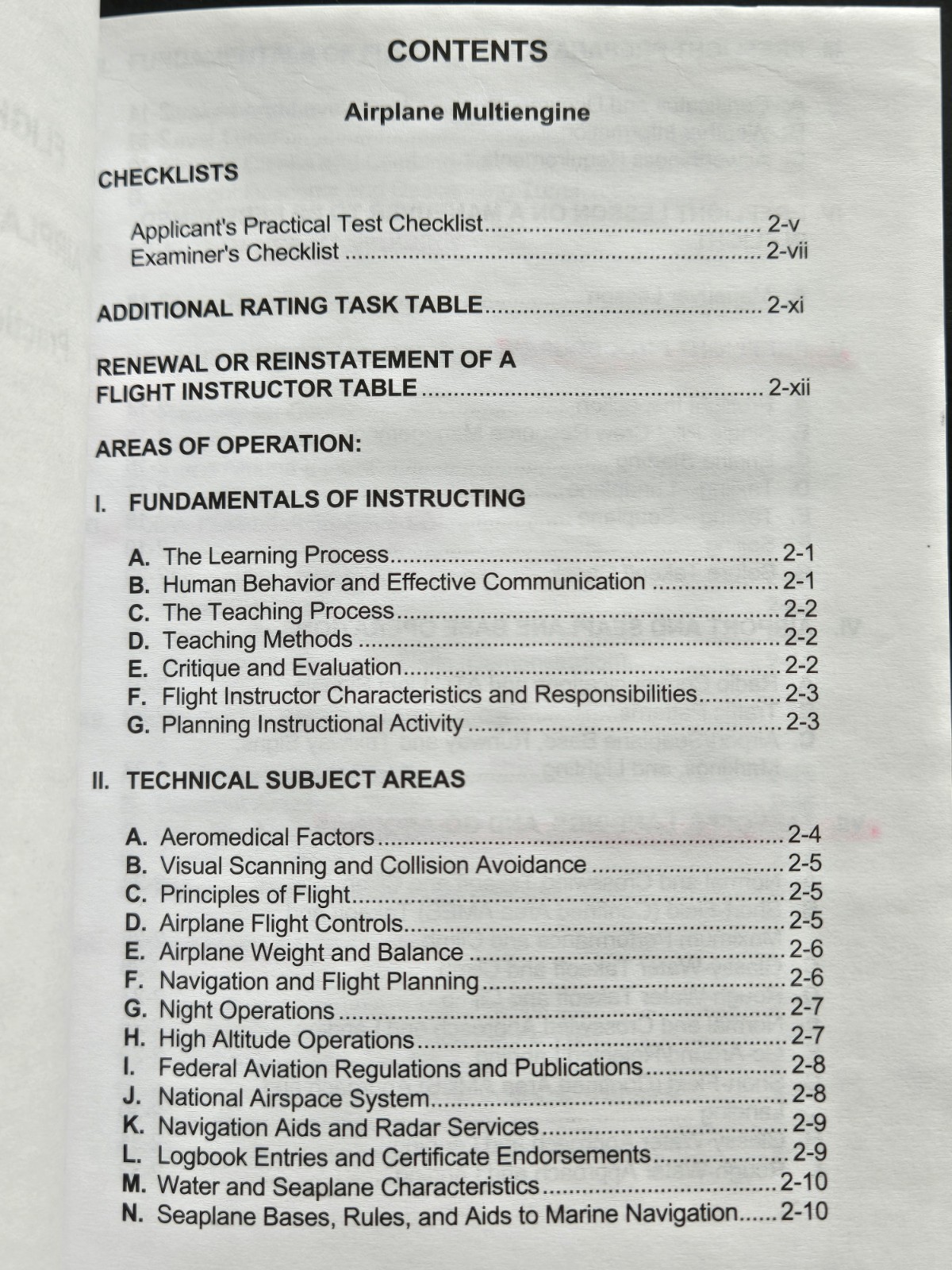 ASA Practical Test Standards Flight Instructor Commercial Pilot Multi-Engine FAA