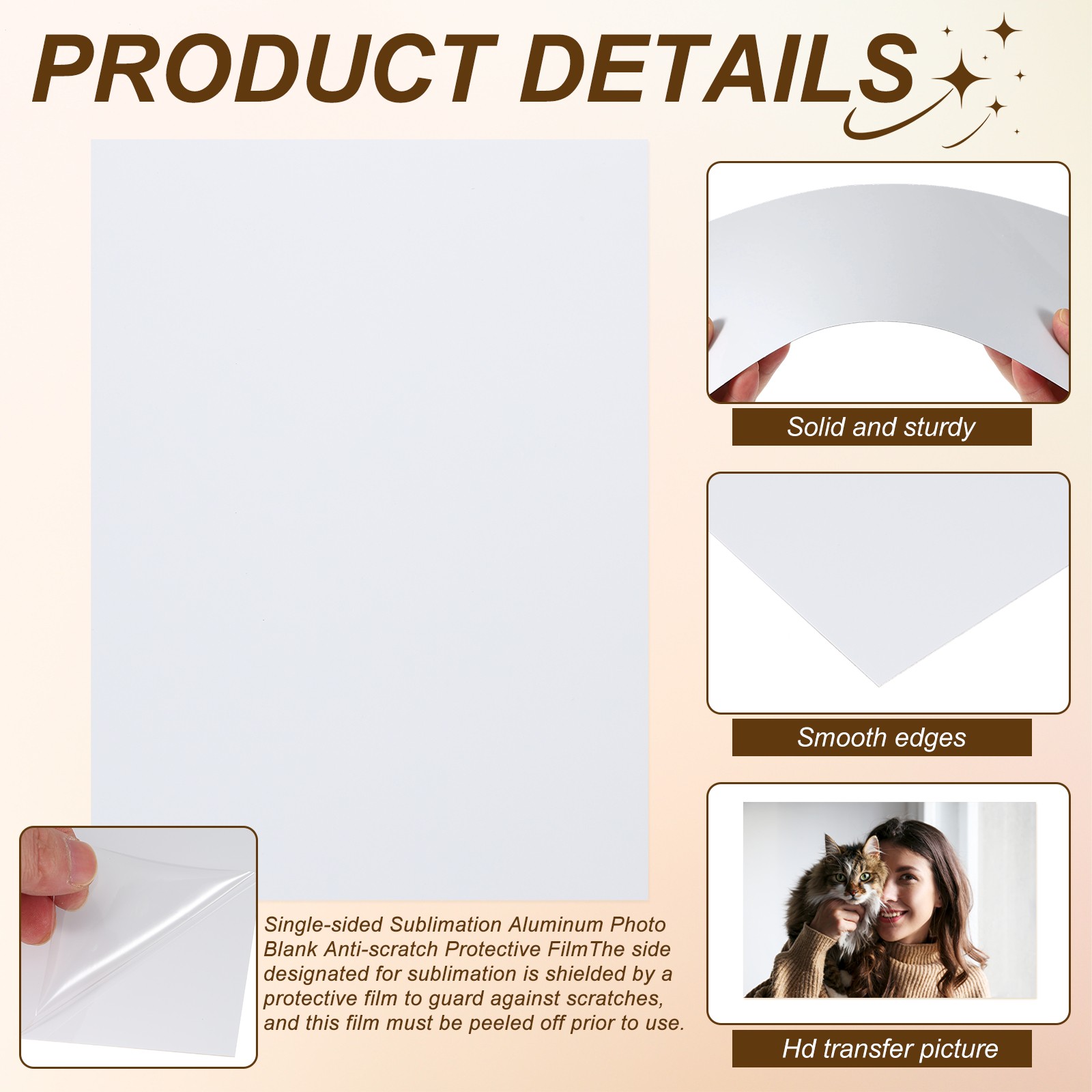 20 Pcs 14x11 Inch Sublimation Blanks, Aluminum Sublimation Metal, White