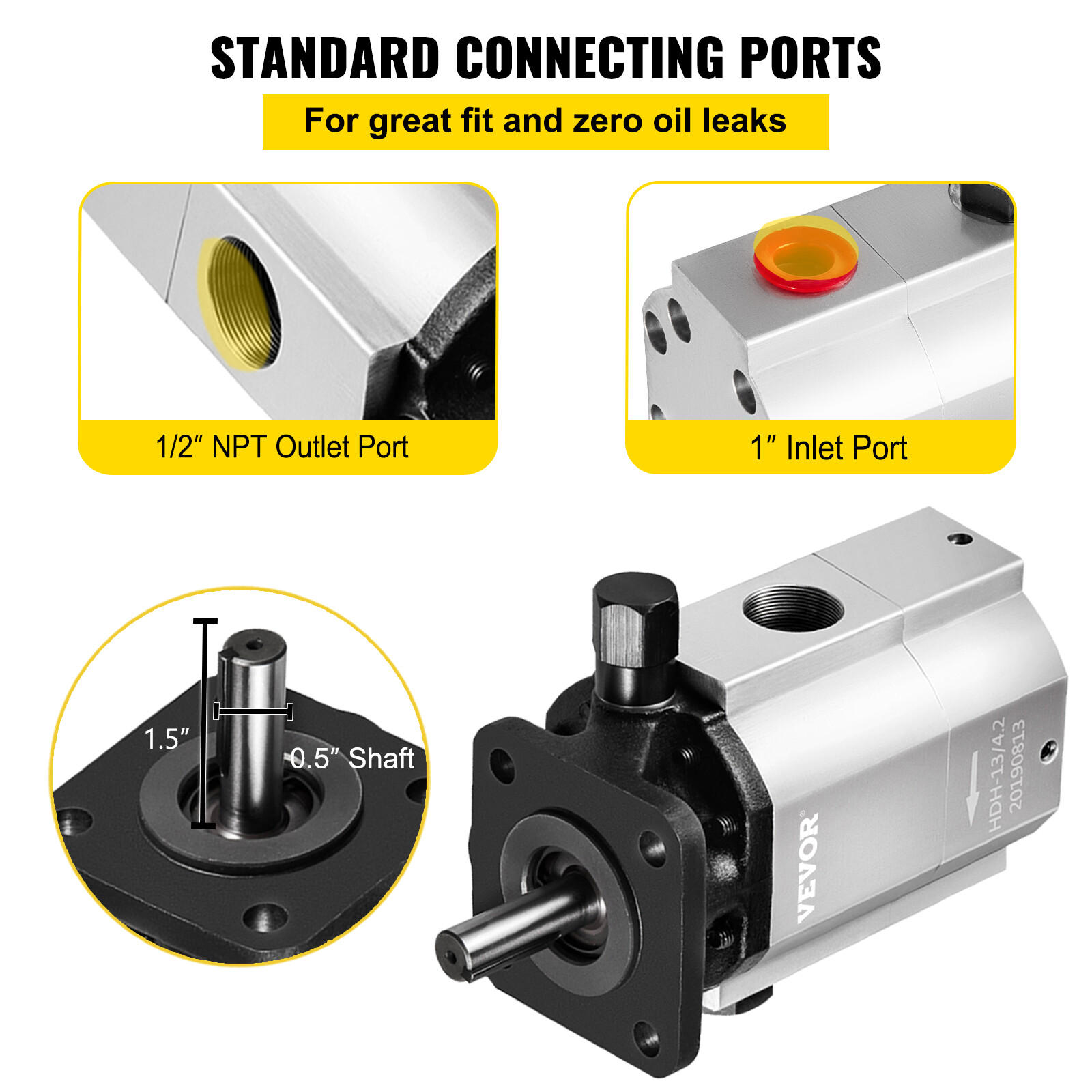 Hydraulic Log Splitter Kit,16 GPM 2 Stage Pump &25 GPM Auto Control Detent Valve