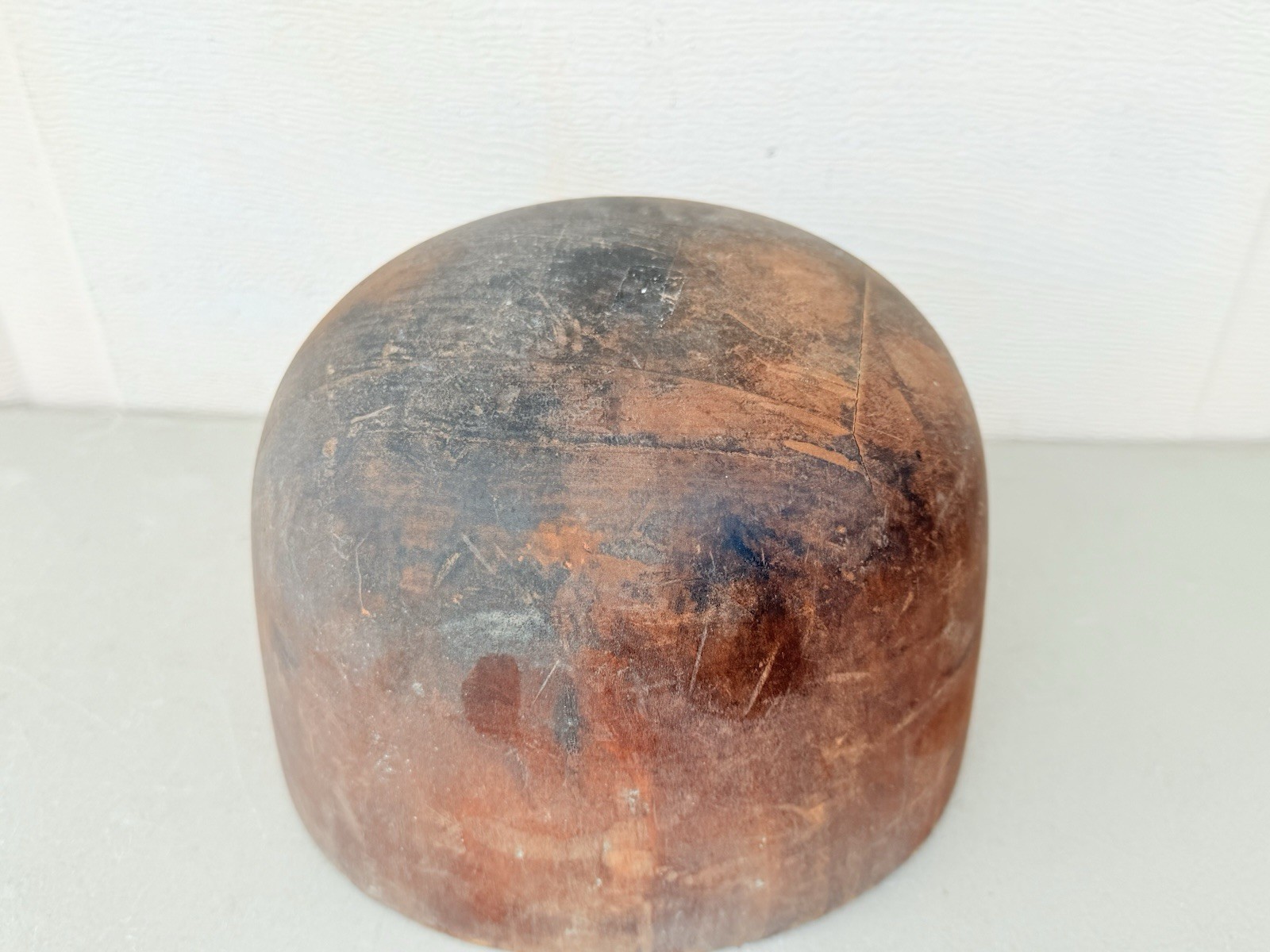 Antique Wooden Wood Hat Mold Millinery Hat Block Form