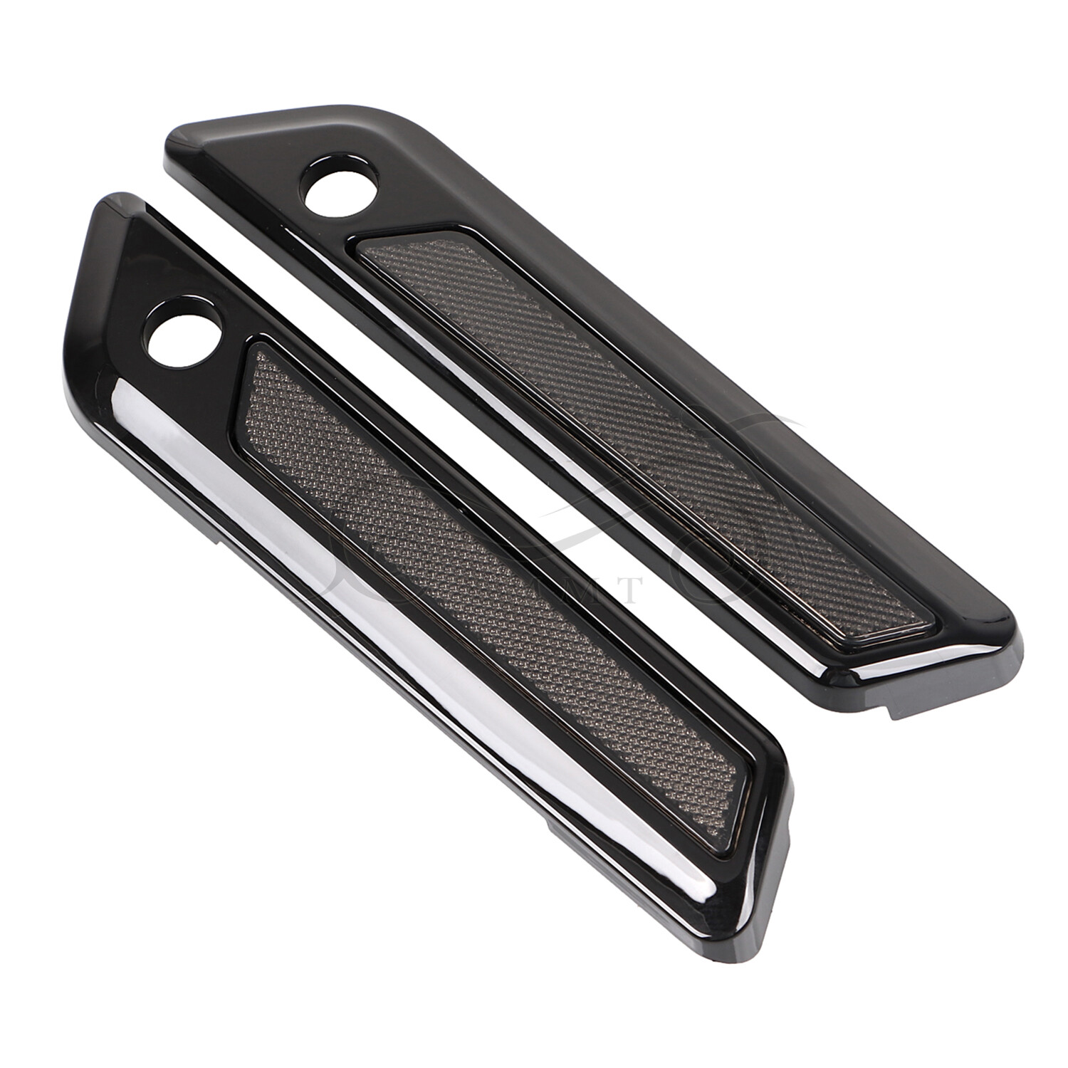 Black Saddle Bag Hinge Latch Covers For Harley Touring Road Street Glide 14-23