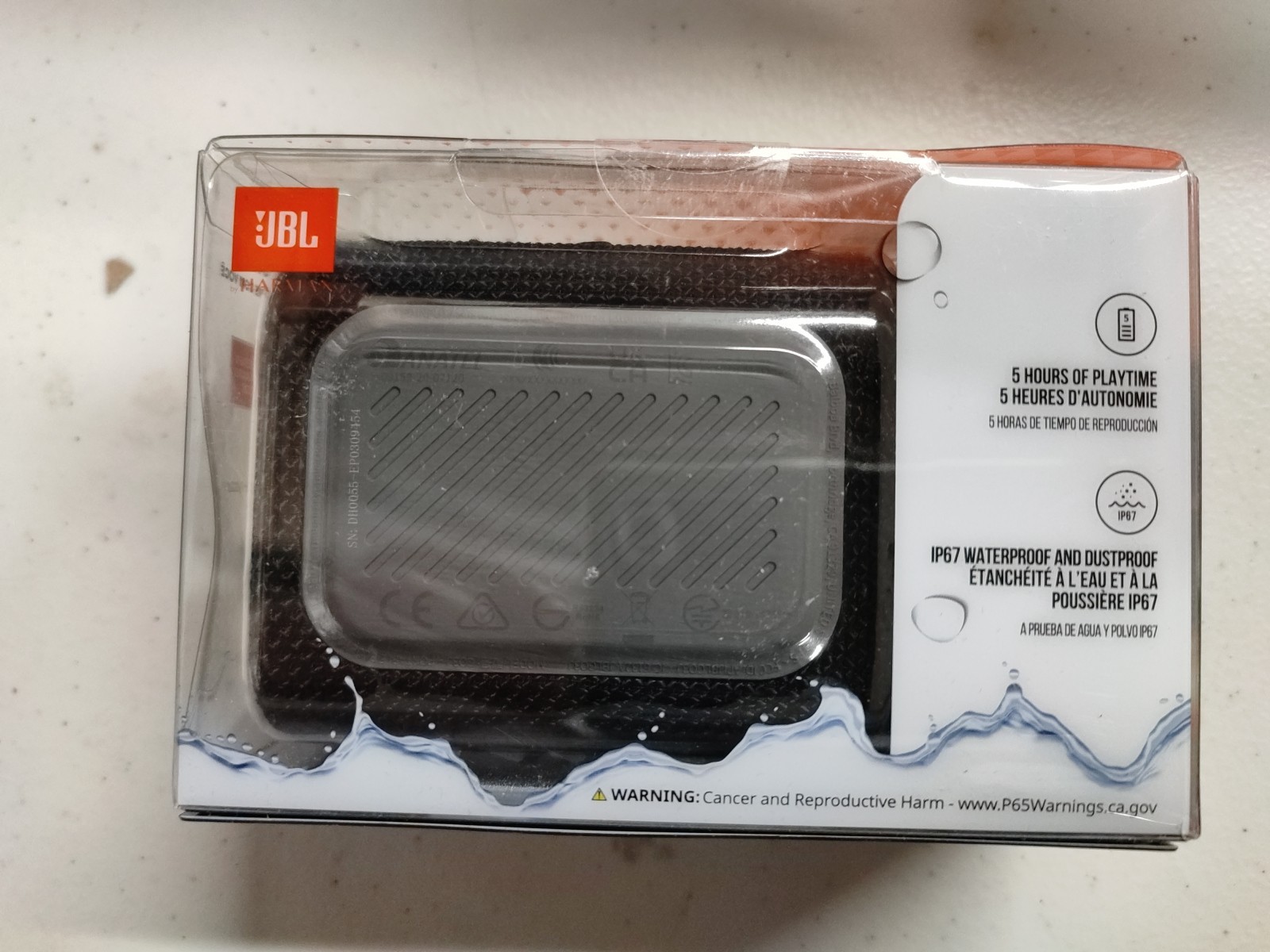 JBL GO3 Portable Waterproof Wireless Speaker - Black