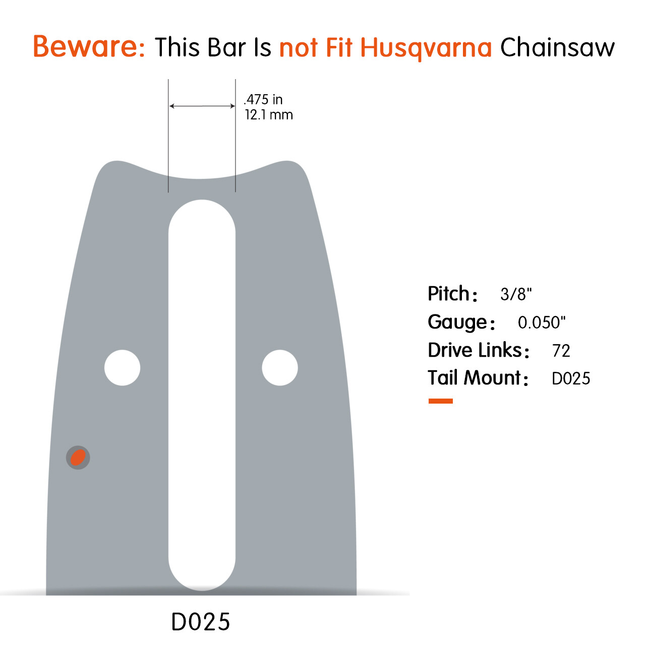 20'' Chainsaw Guide Bar 3/8" 0.050" 72DL Chain For STIHL MS311 MS391 MS361 MS362