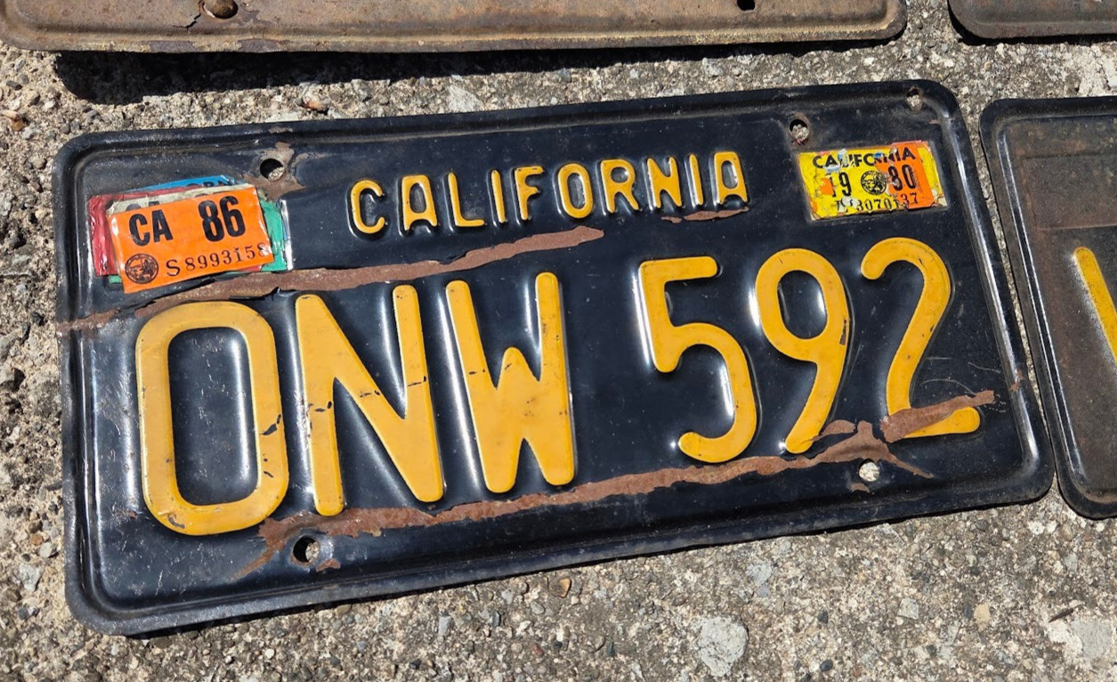 California License Plate 3 Matched Pairs 1963 Lot 9 Plates 63 Vintage Pair Set