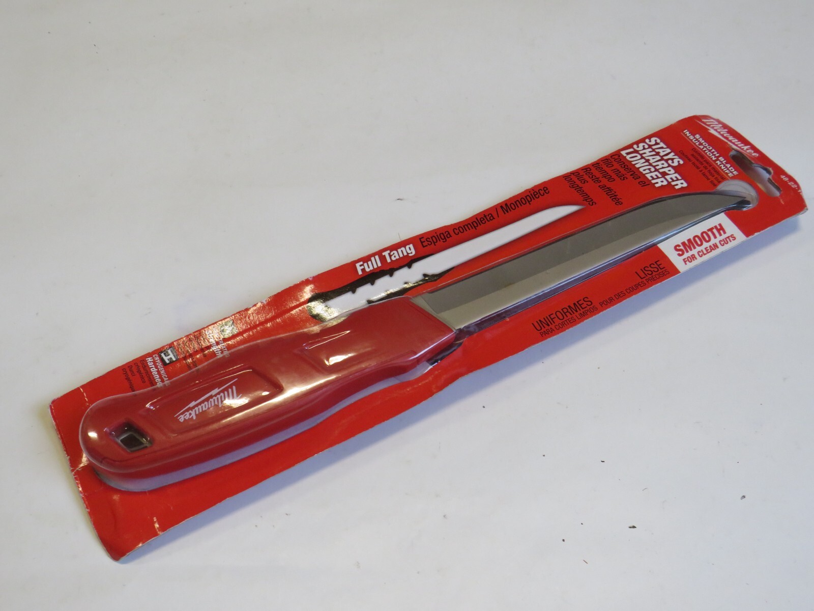 Milwaukee Full Tang Smooth Blade Insulation Knife 48-22-1921 HVAC New