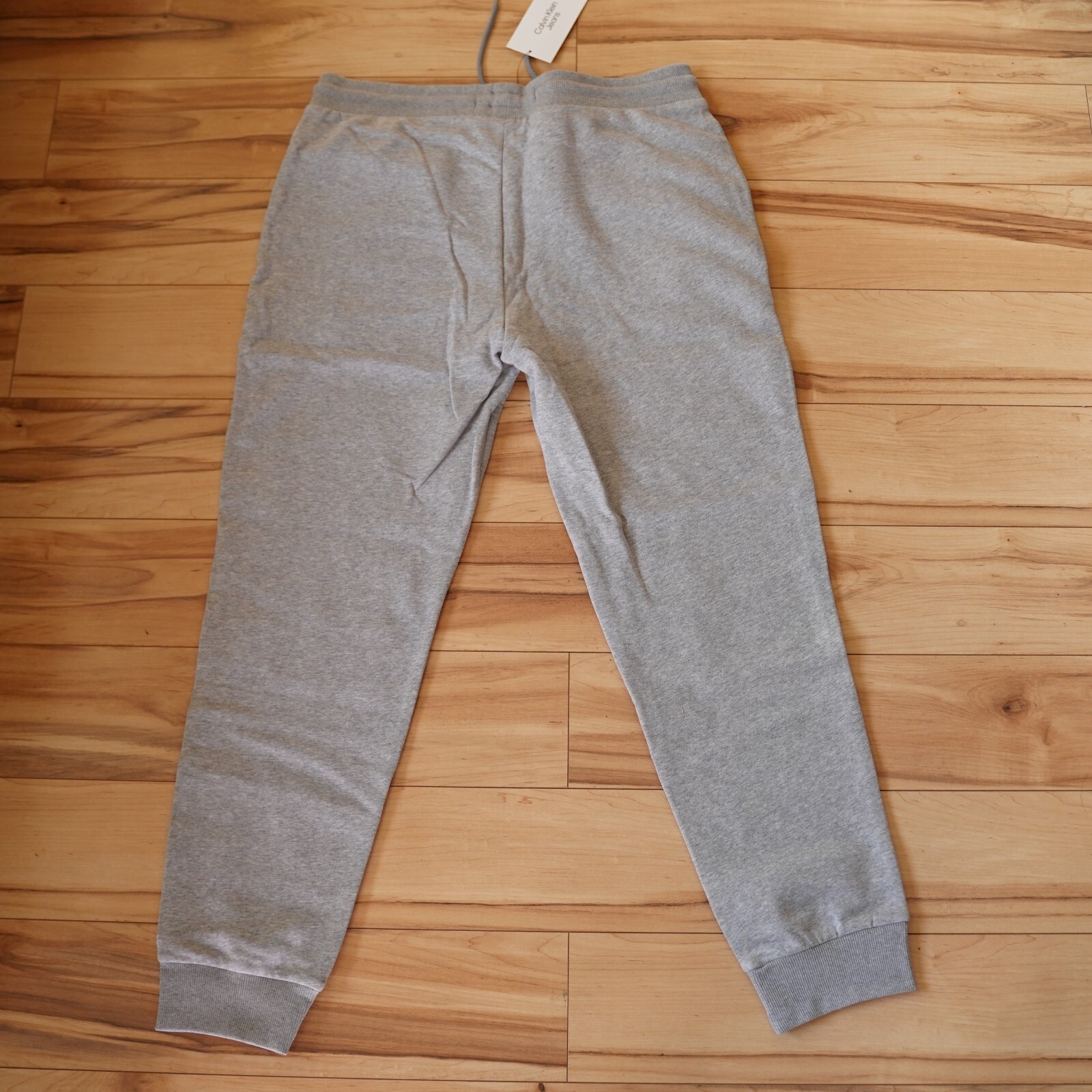 Calvin Klein Jeans Mens Blue/ Grey Monogram Logo Fleece Jogger Sweatpants