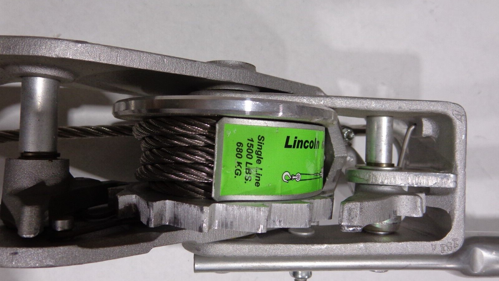 Lincoln LUG-ALL 3/4 Ton Single Line Cable Hoist, Come-Along, 1/4 Stainless Cable