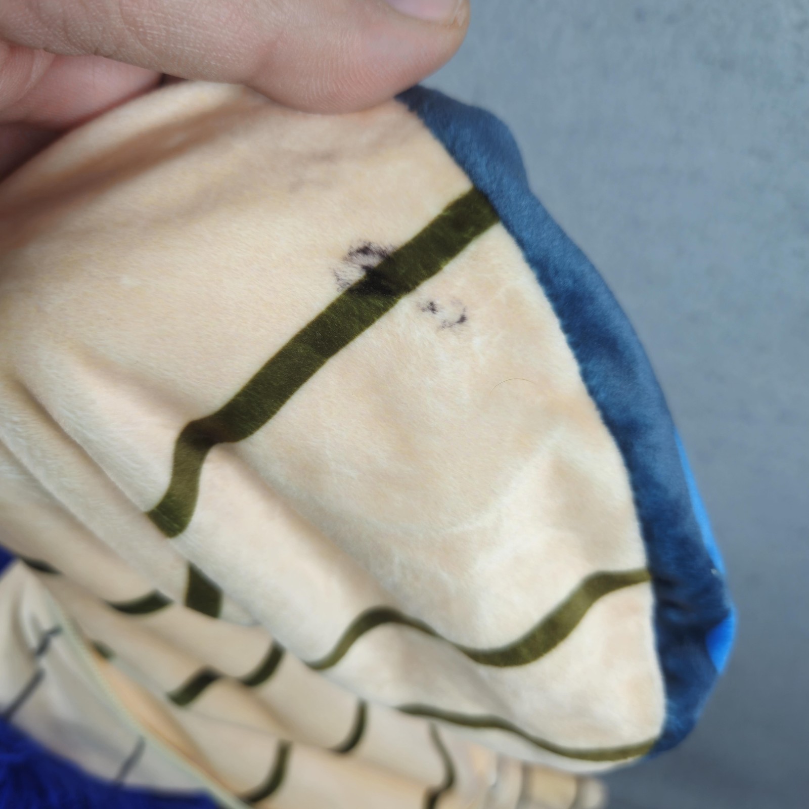 Labyrinth Worm Blue Plush Travel Neck Pillow Zip Up 'Ello William Henson Soft