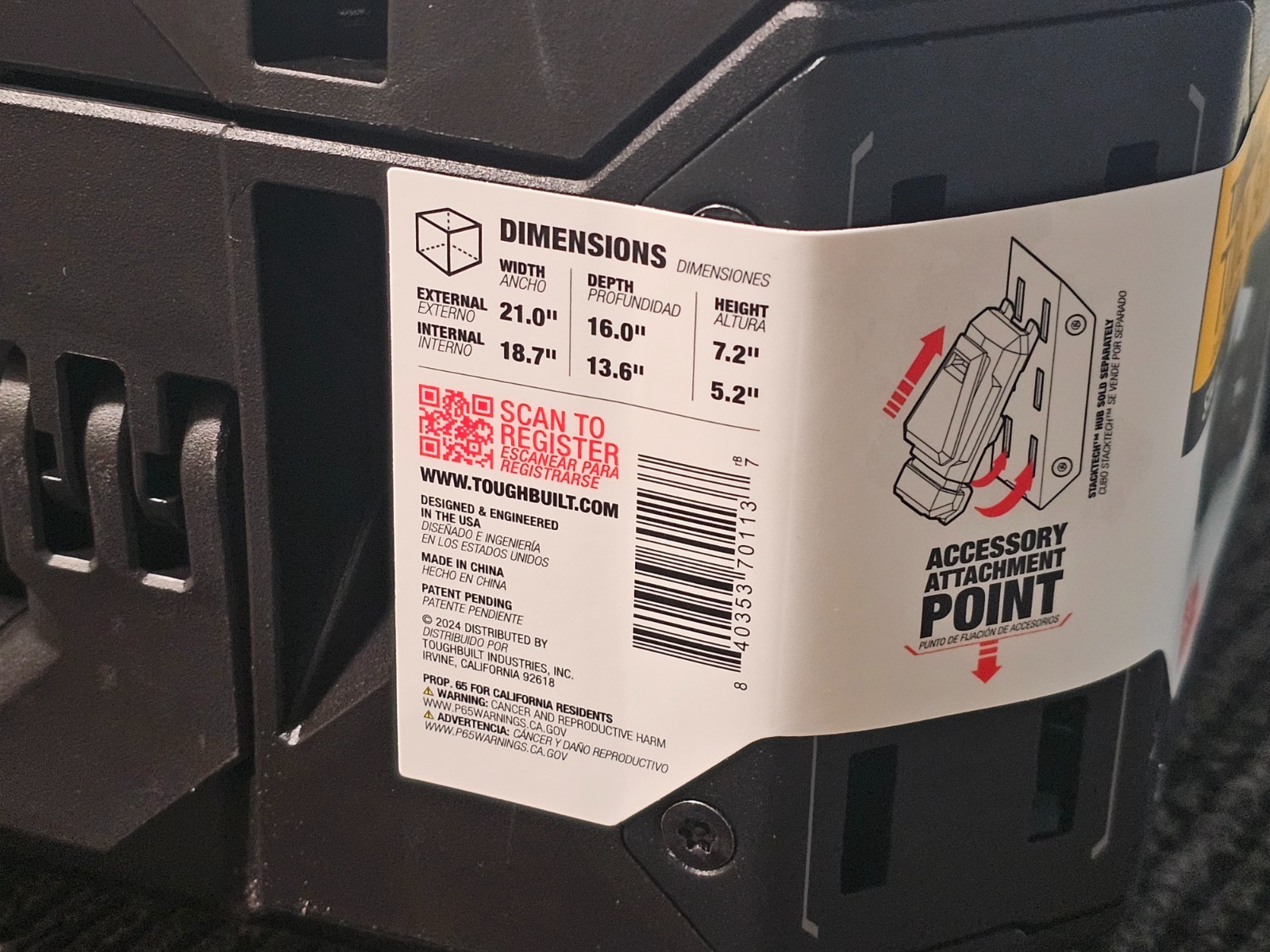 Front Runner SBOX031 Outfitters Wolf Pack Pro Cargo Storage Bin Black