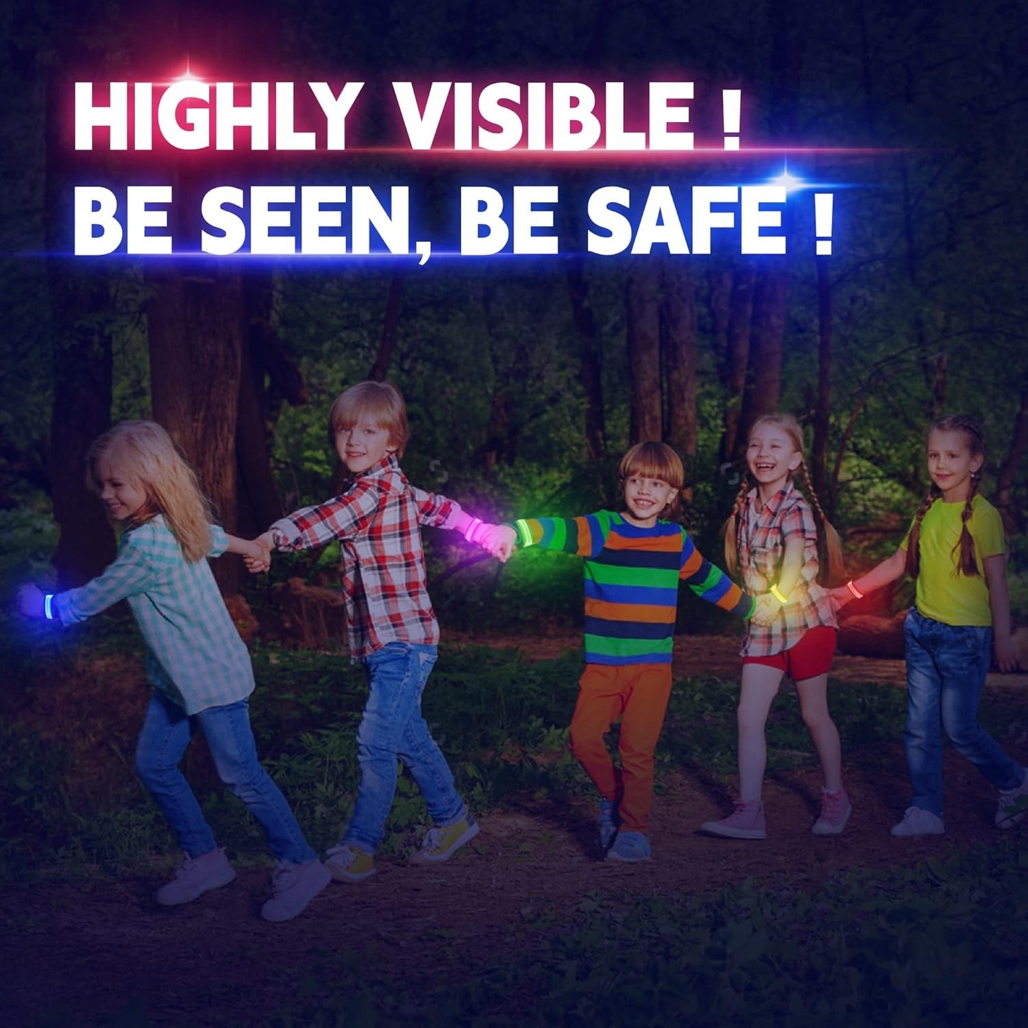 8 PCS LED Glow Bracelets, Light Up Bracelets for Kids Adults - Christmas Glow...