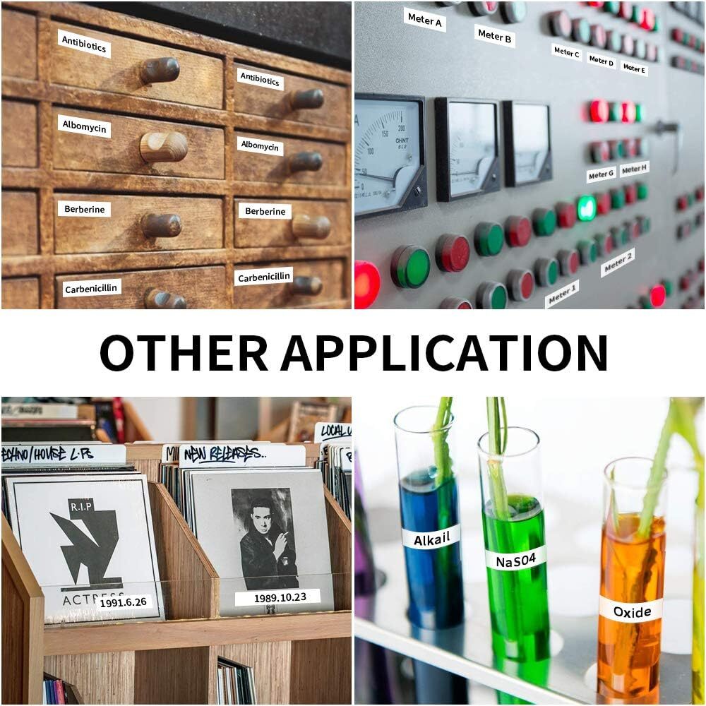 5x dymo label tape D1 45013 Black on White 1/2 Inch x 23 Feet Compatible product