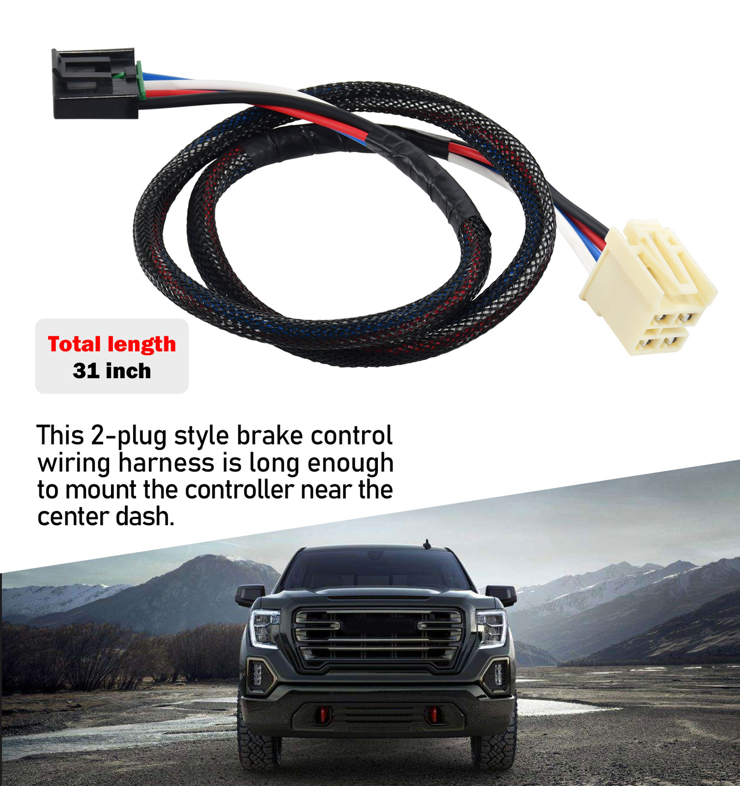 Brake Control Wiring Harness For GMC Chevy Compataible with Tekonsha 90195 P3