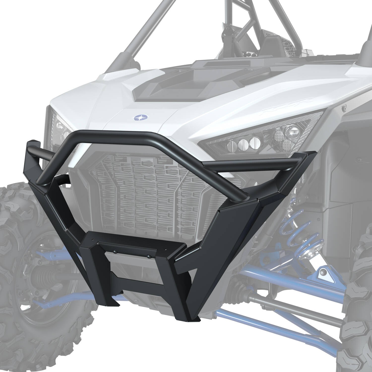 Polaris Front High Coverage Bumper, Matte Black