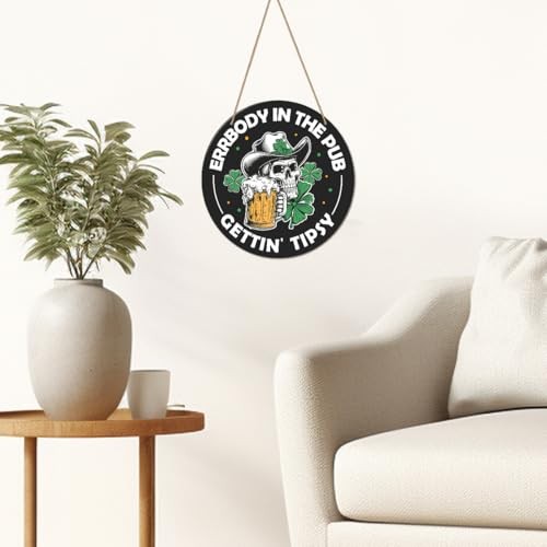 St. Patrick's Day Sign Irish Pub Decor St Patricks Day Western Skeleton Wood