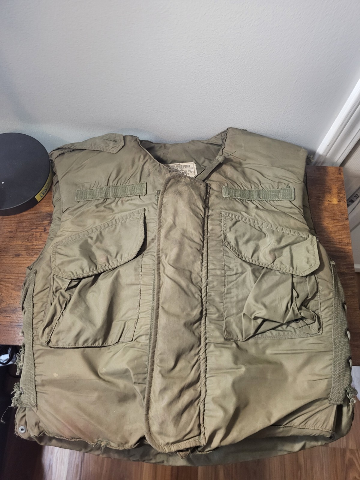 Vintage Korean / Vietnam War Era Armor Protective Vest M-1952A | Size Medium