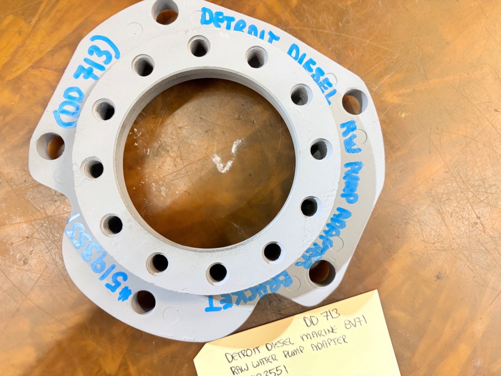 DETROIT DIESEL MARINE RAW WATER PUMP ADAPTER #5193551 8V71