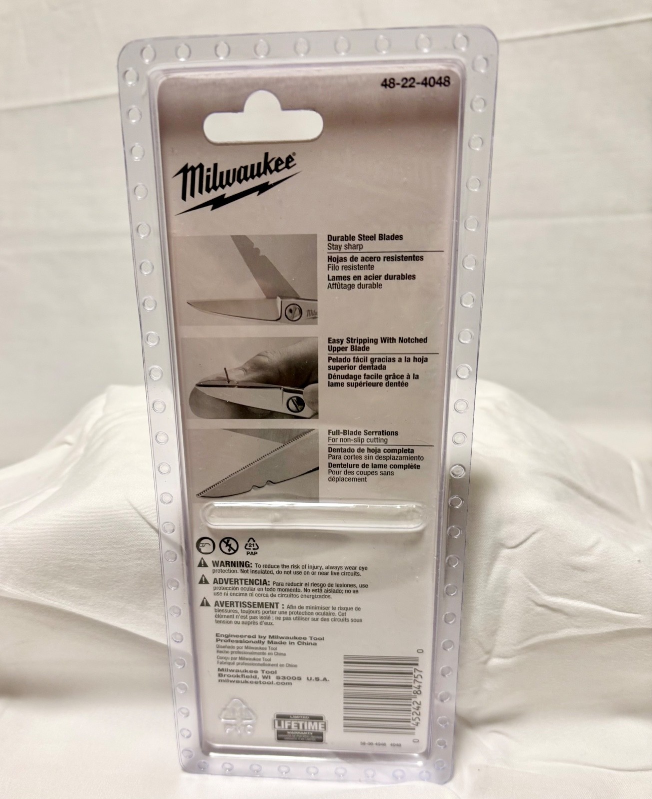 Milwaukee 48-22-4048 Durable Sharp Steel Electrician Scissors BRAND NEW SEALED