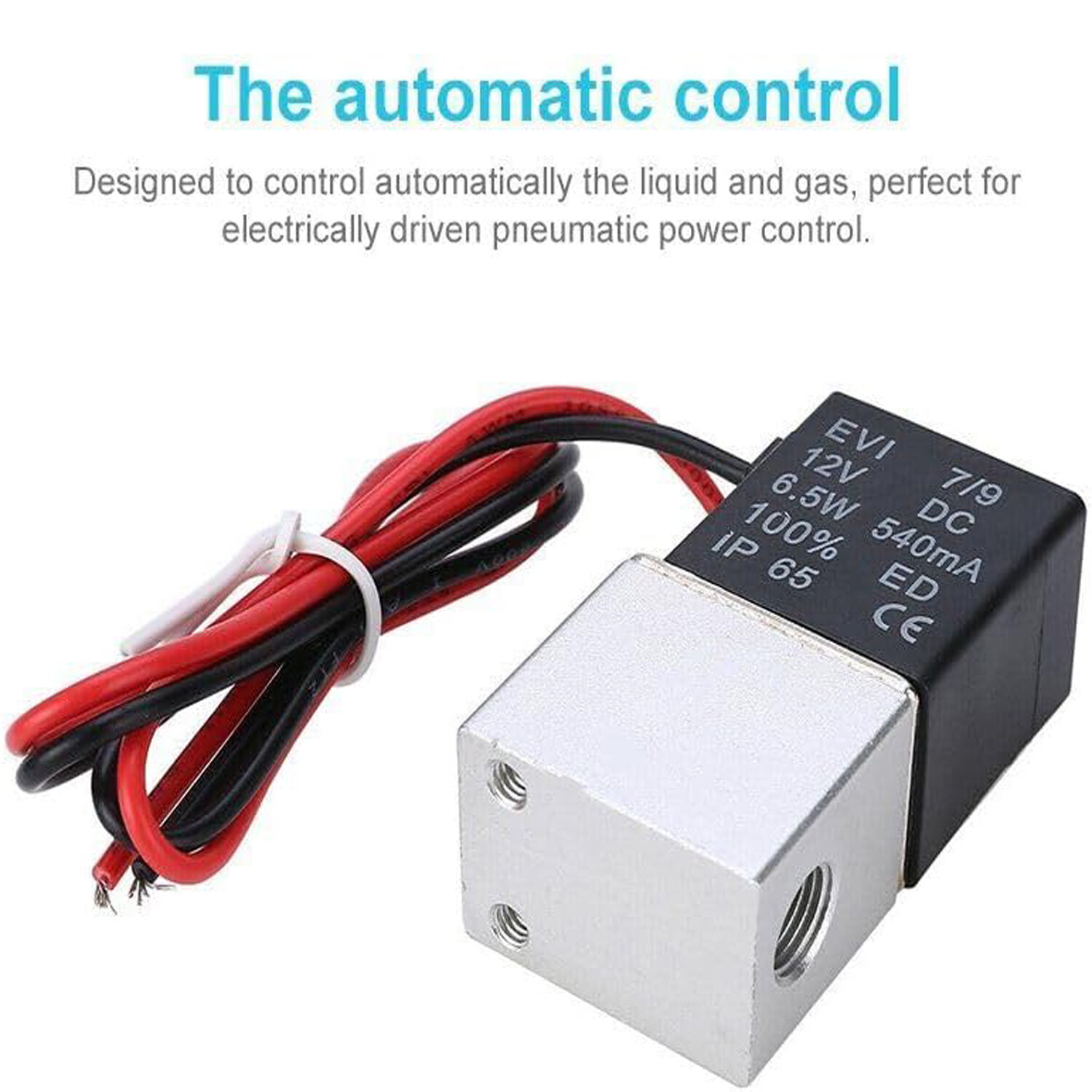 2PCS 1/4" Fast Response Electric Air Water Solenoid Valve 12V DC Normally Closed