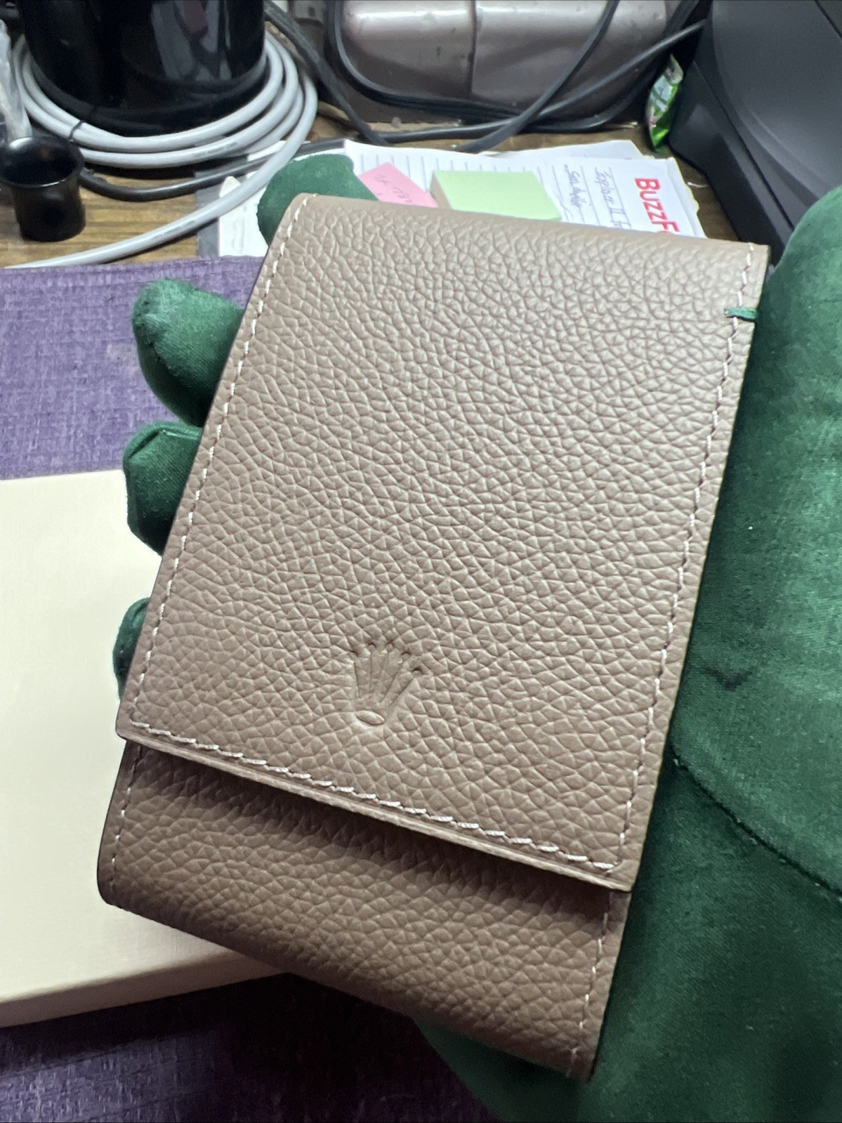 Rolex taupe leather travel pouch.New sealed In Box. Dealer New version Gift 🎁