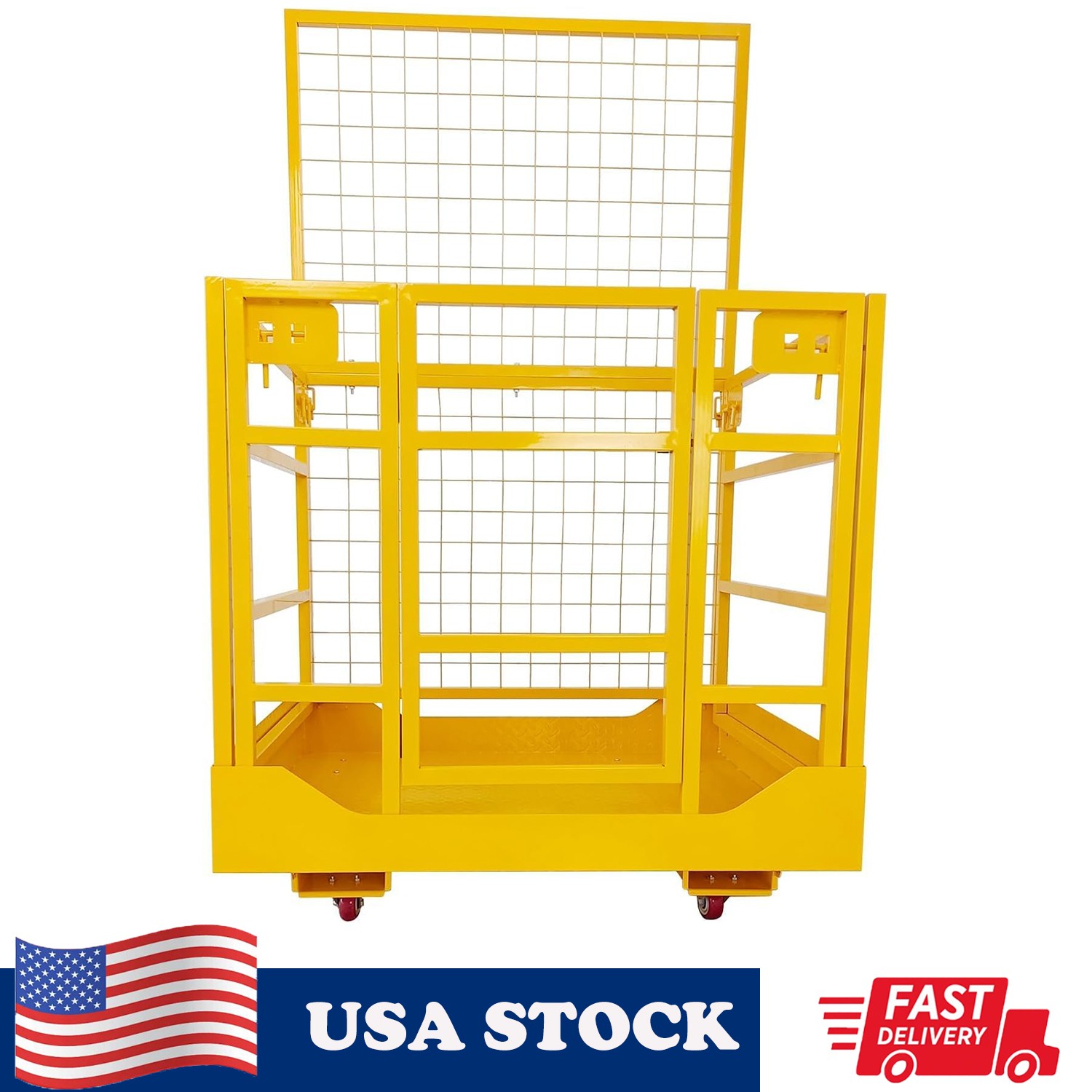 Forklift Safety Cage, 43" x45" Forklift Man Basket,1400 LBS Capacity Platform