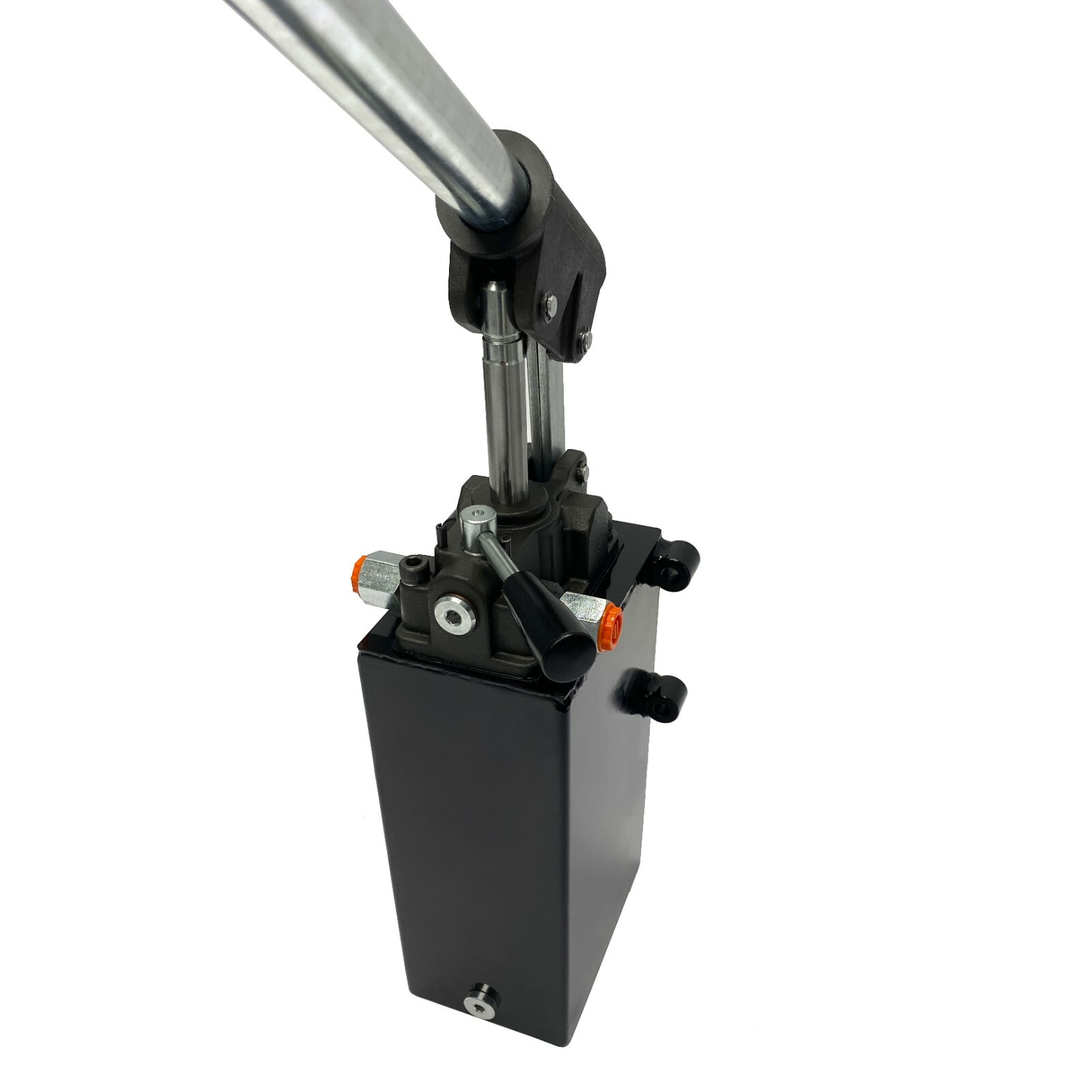 Hydraulic piston hand pump with valve for double acting cylinder 2.7 CID 5 quart