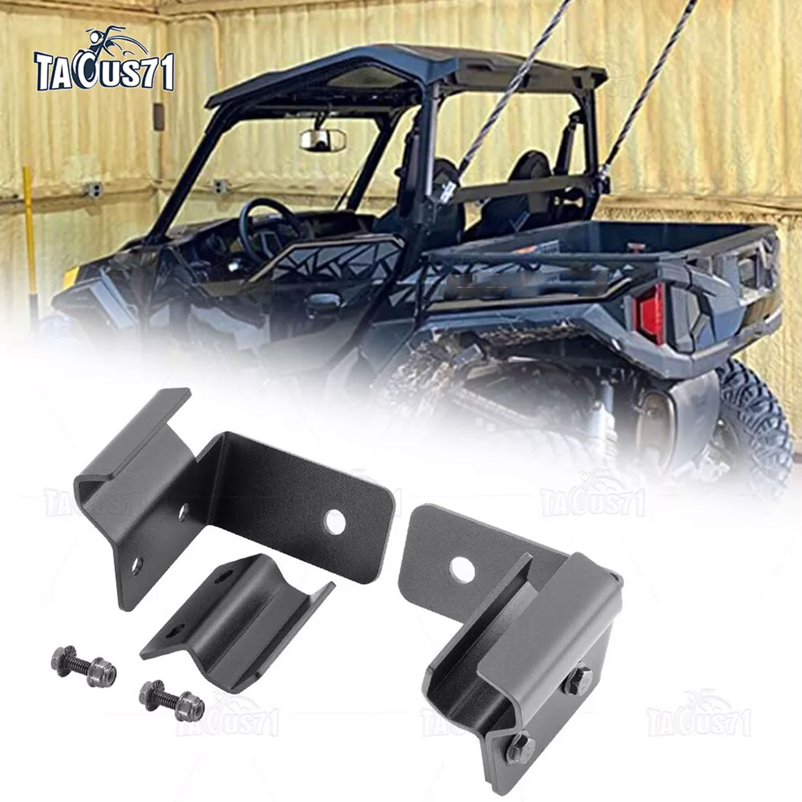 Rear LED Whip Flag Light Mount Brackets For POLARIS RANGER 570/900/1000 General