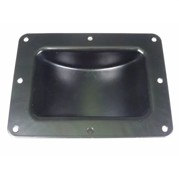 Four (4) Recessed Black Castor Dish 6" x 4" to Fit 3" or 4" Wheels For ATA Cases