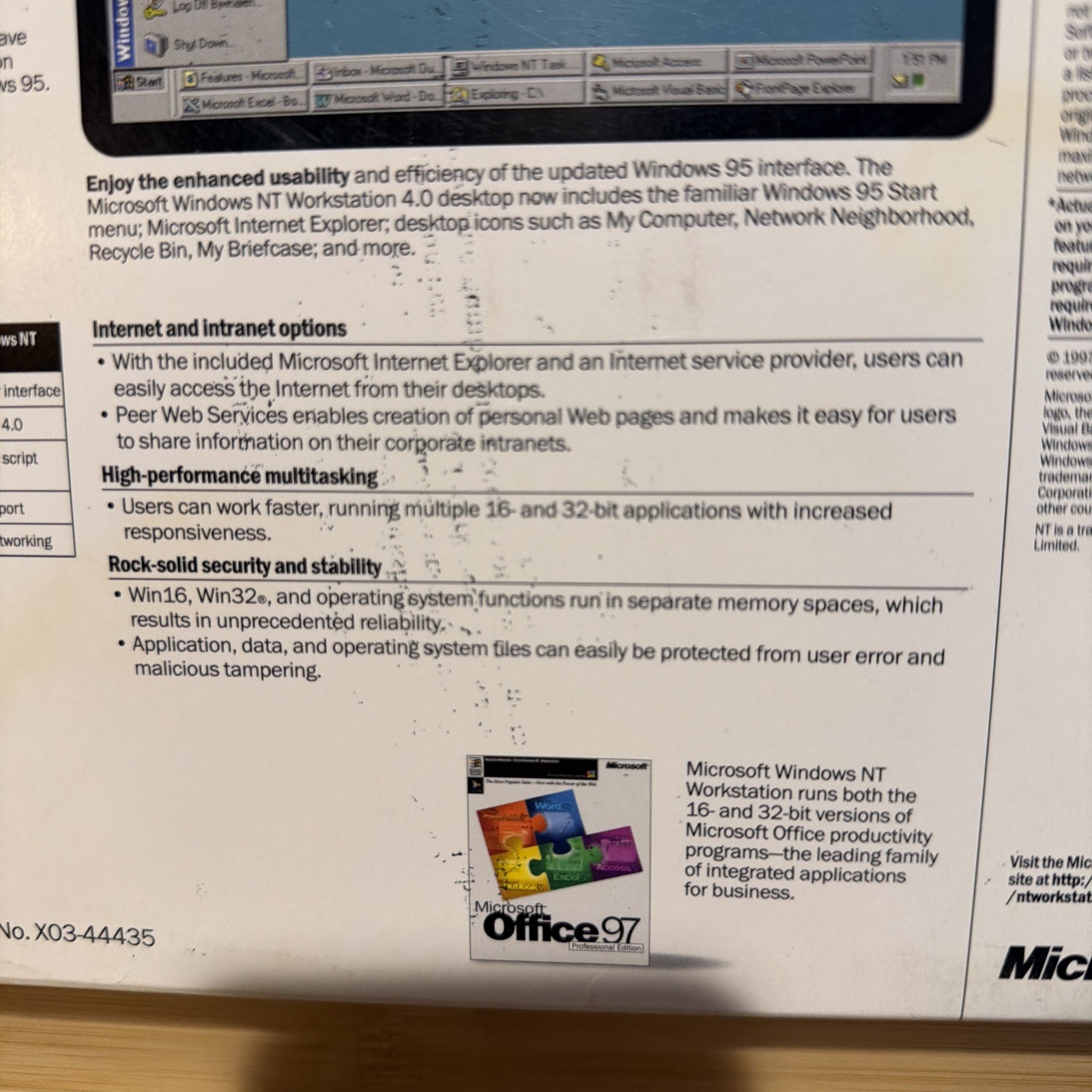 Microsoft Windows NT Workstation 4.0 CD Full Version With Box and Key Vintage 95
