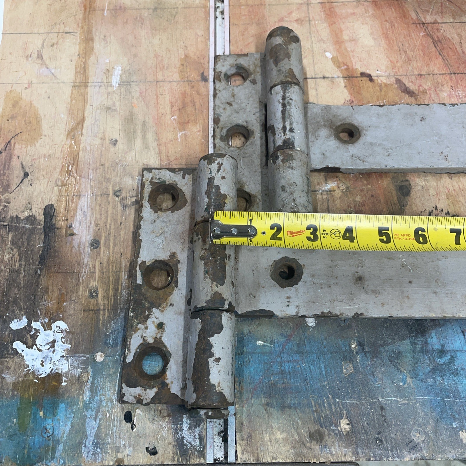 Antique Large Strap Hinges 25” industrial Hardware garage Barn Rustic Door