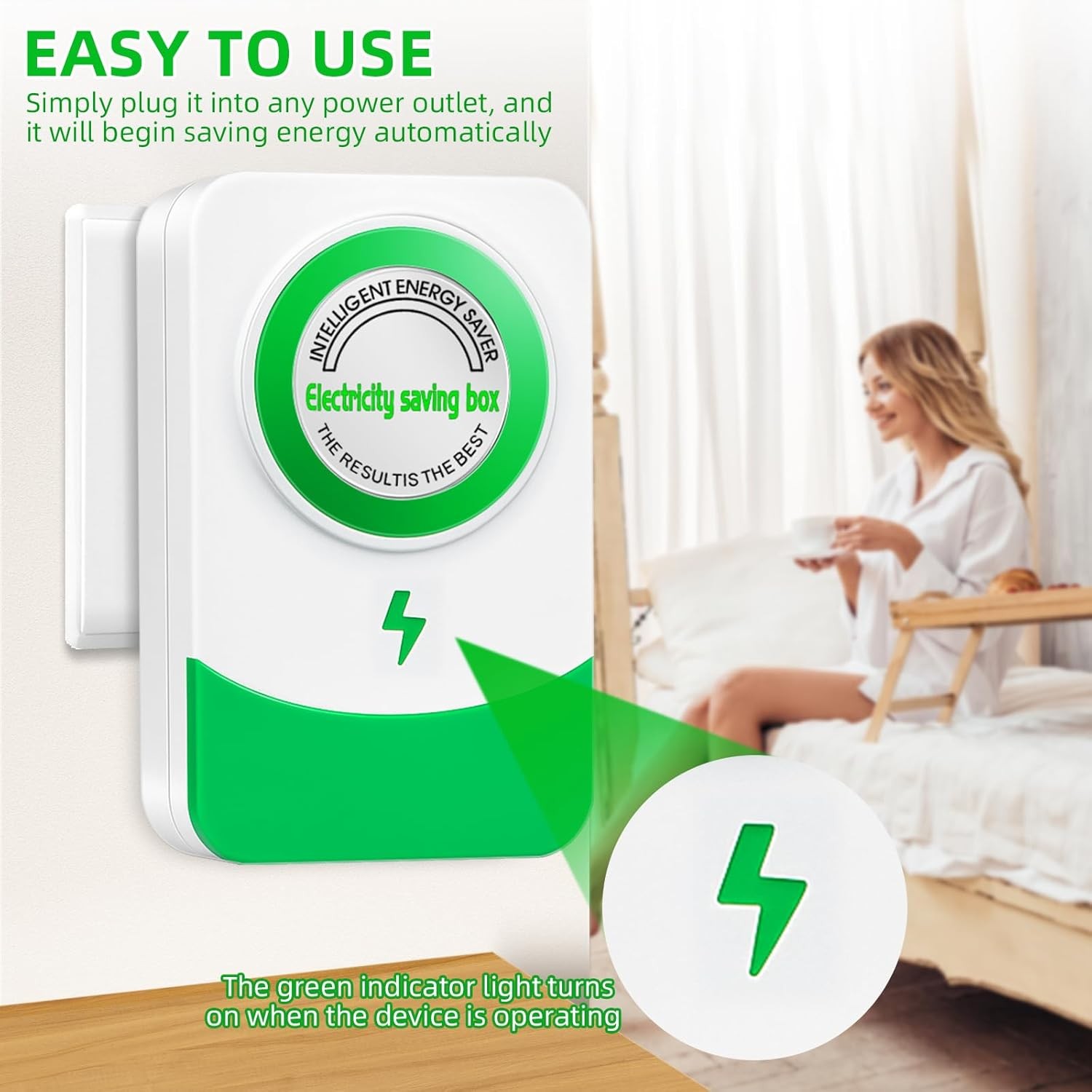Electricity Saving Box 2/4 Pack Power Saver Plug in Energy Optimizer for House