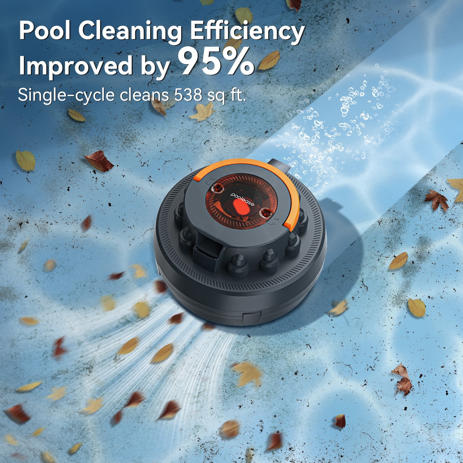 Robotic Pool Cleaner Cordless Pool Vacuum Robot for Inground Above-Ground Pools
