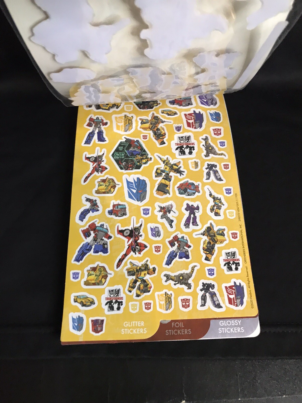 Transformers Sticker Book Over 150 Stickers Sheet Puffy, Glitter, Foil, Glossy
