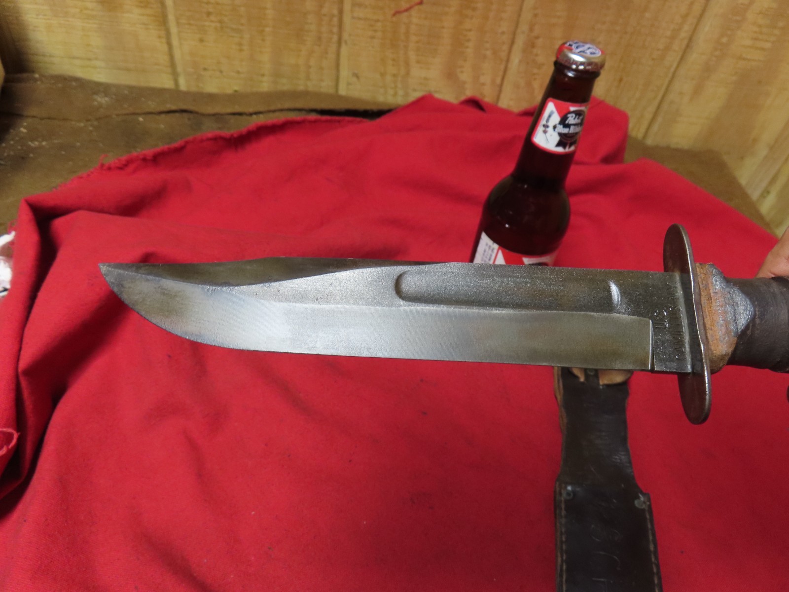 US Camillus NY, MK 2 Fighting Knife,Park'd,Scabbard,USA~GD+🤠CK3.13.26