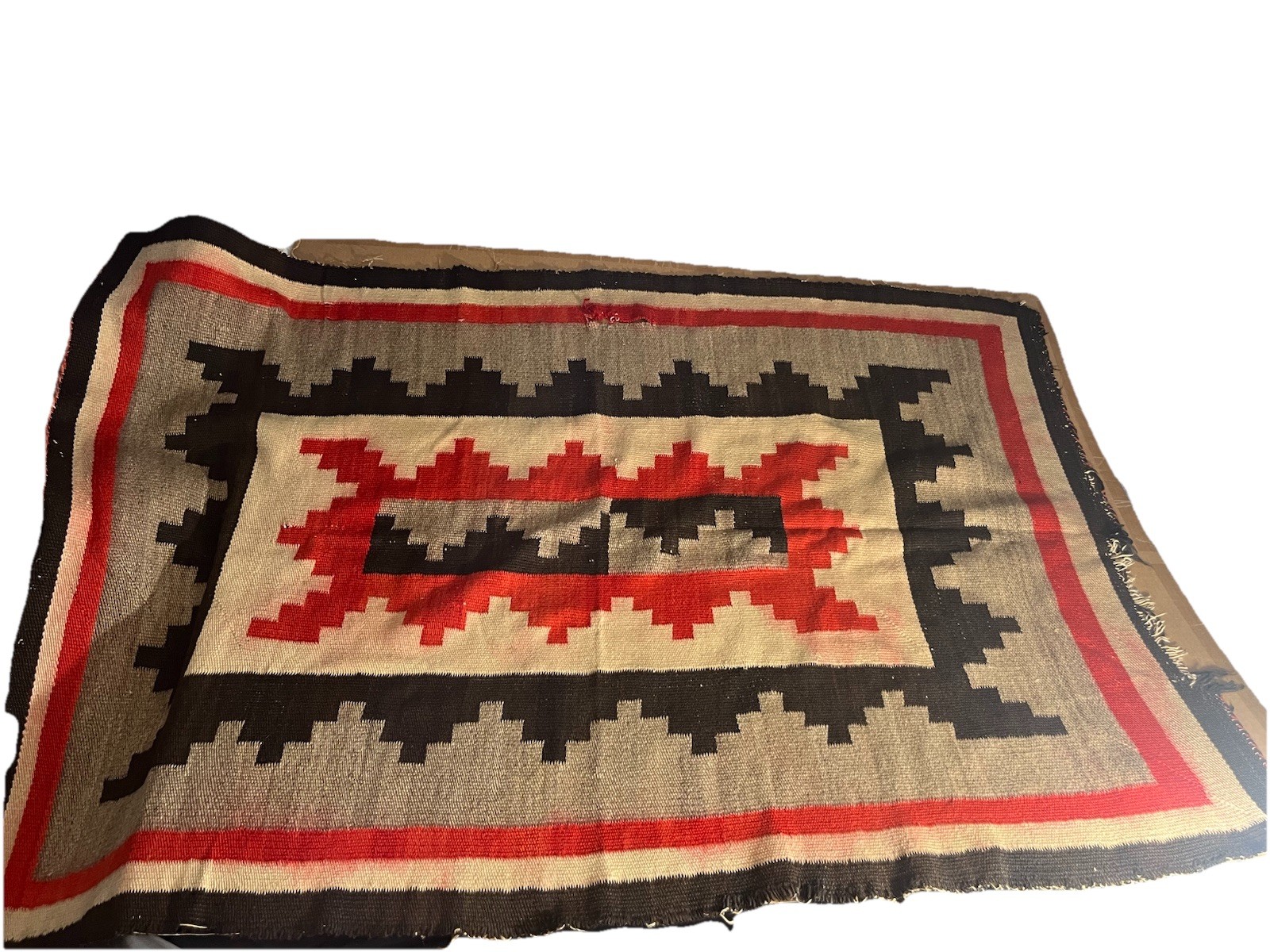 Antique Estate Navajo Ganado Weaving Approximately 72” X 49” Just $399!
