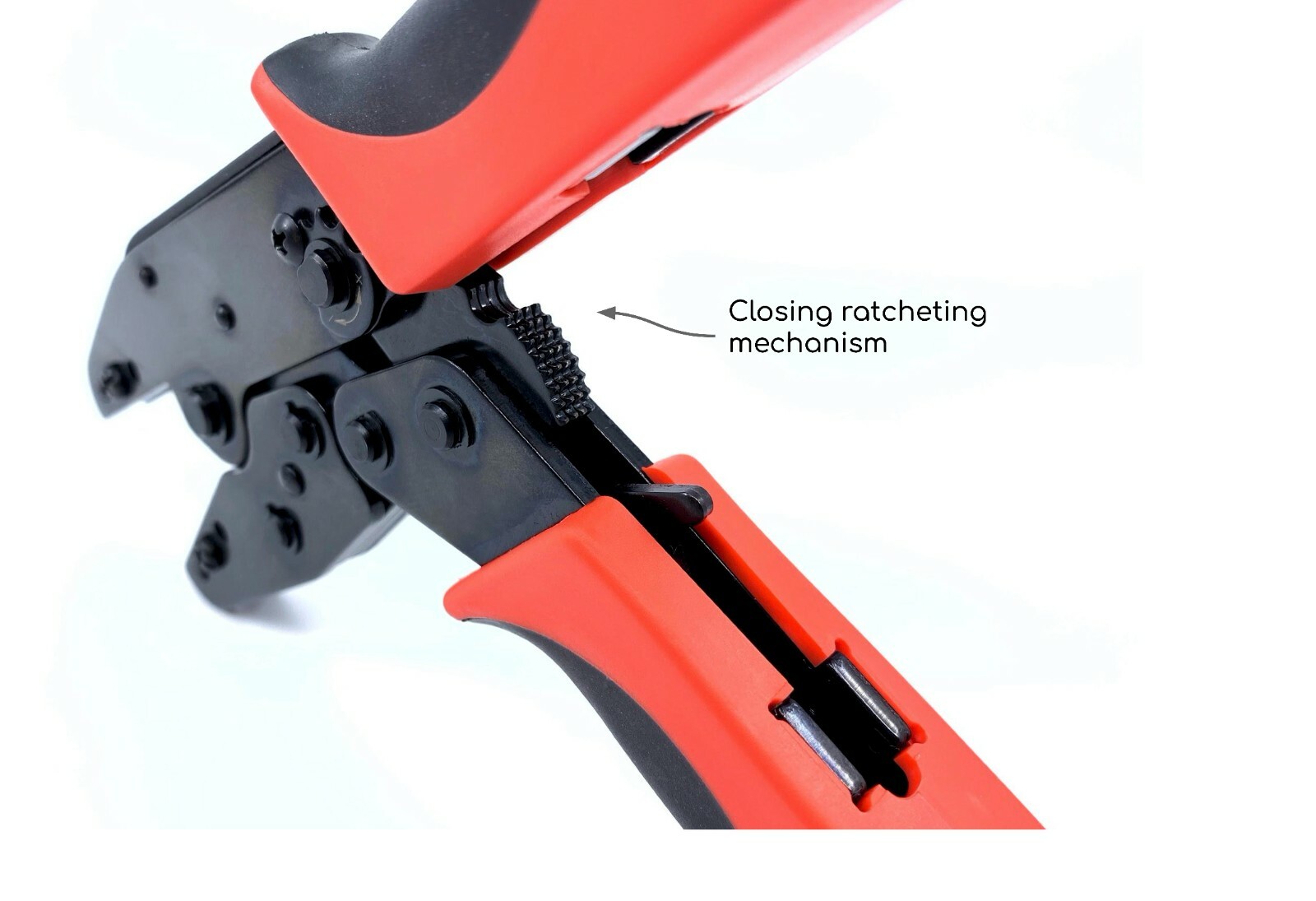 Ratchet Crimp Tool Crimper Non-Insulated Flag Wire Terminal AWG22-14