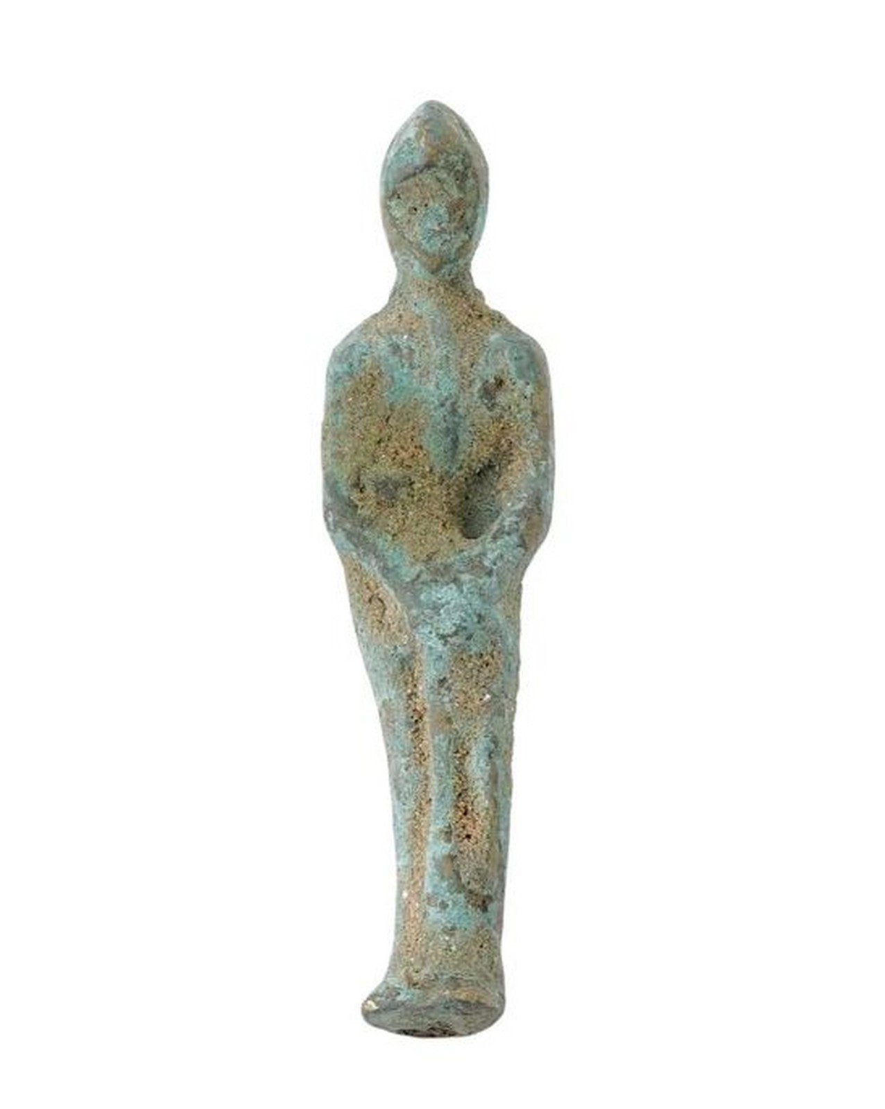 ANTIQUE EUROPEAN BRONZE SCULPTURE FIGURINE (SAINT JOAN OF ARC?)