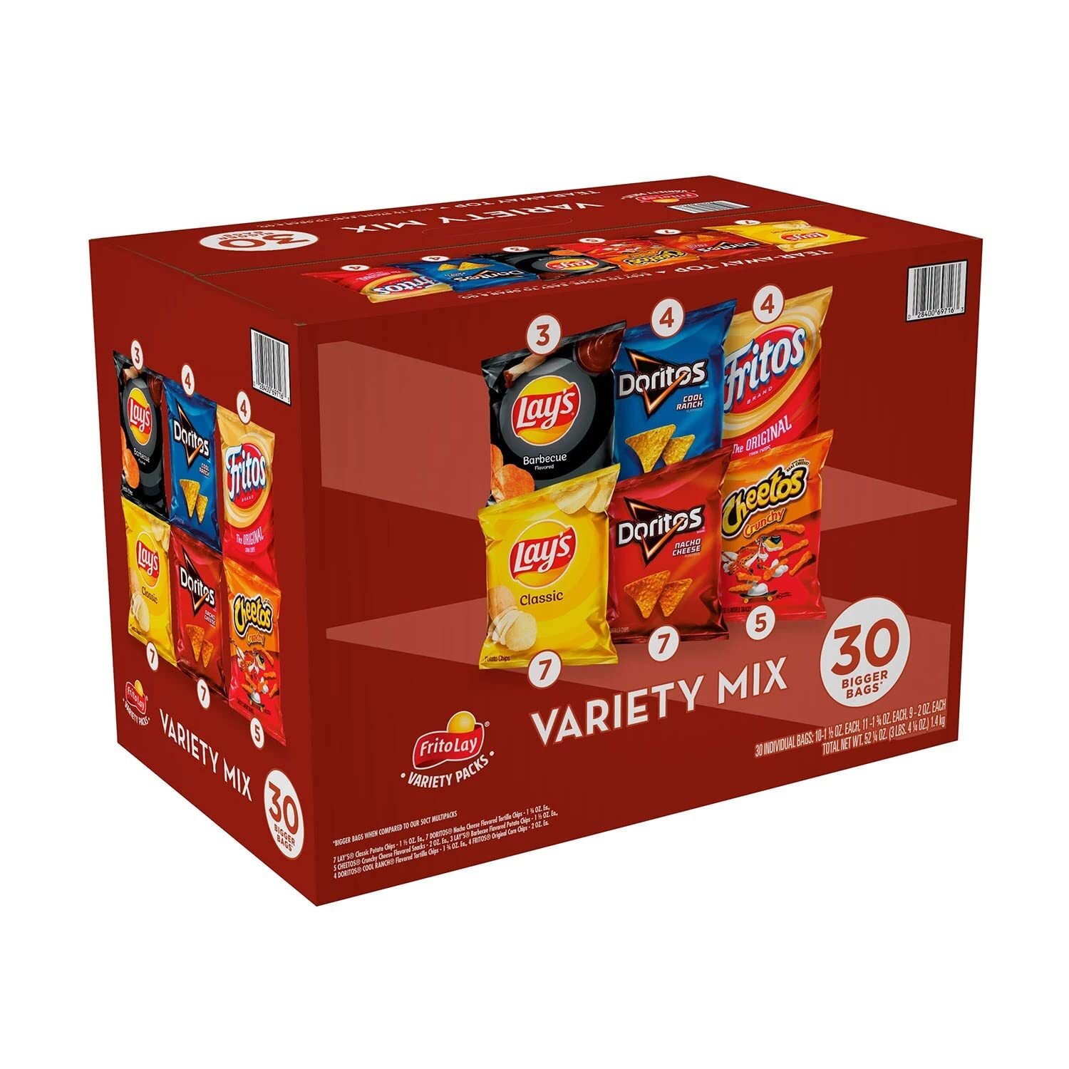 Frito-Lay Company, Frito Lay Variety Mix Variety Packs, 30 Count