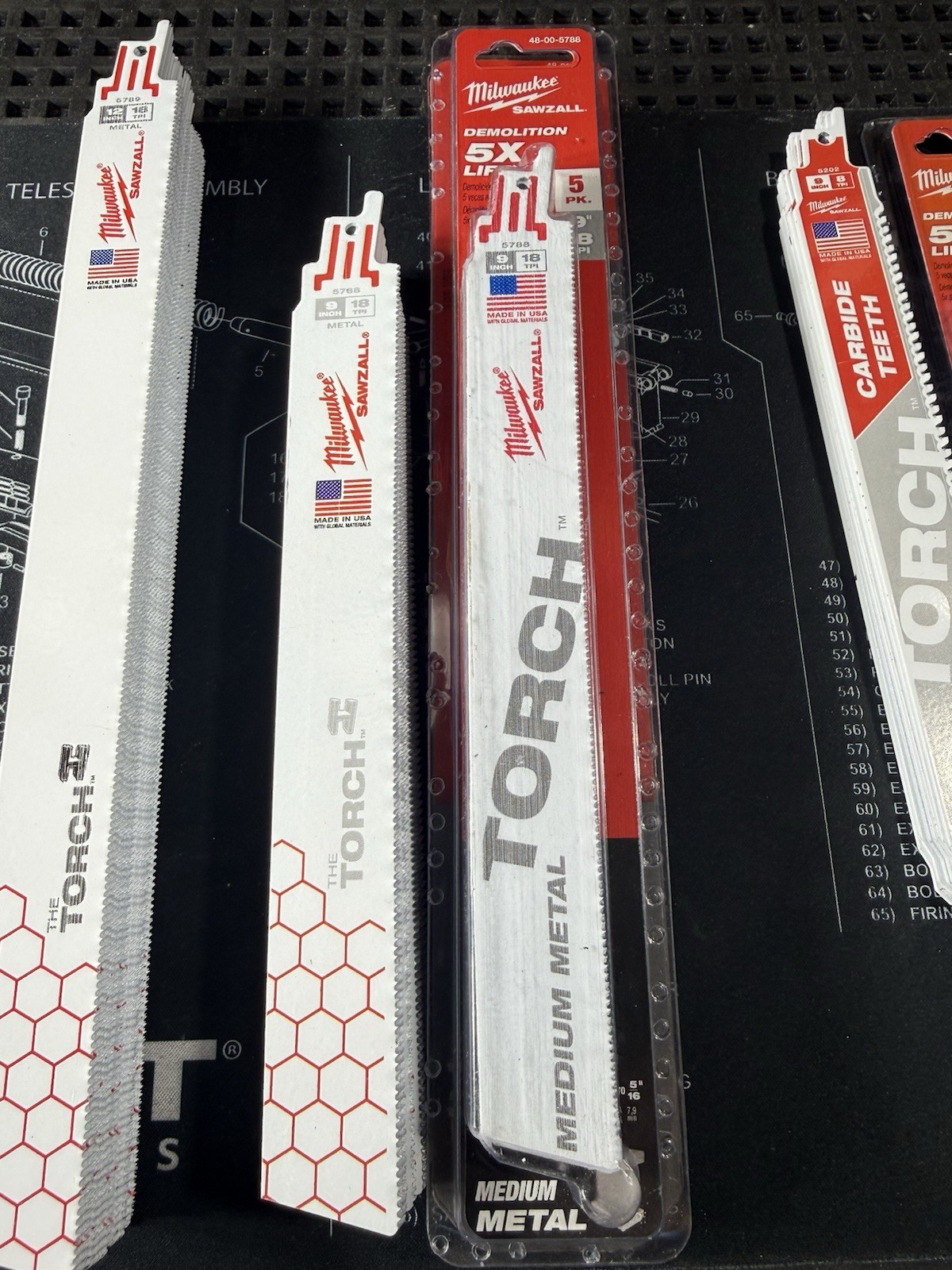 Mikwaukee 12” 5789 9” 5788 6” 5784 9” 5202 And HILTI 362541 Sawzall Blades New