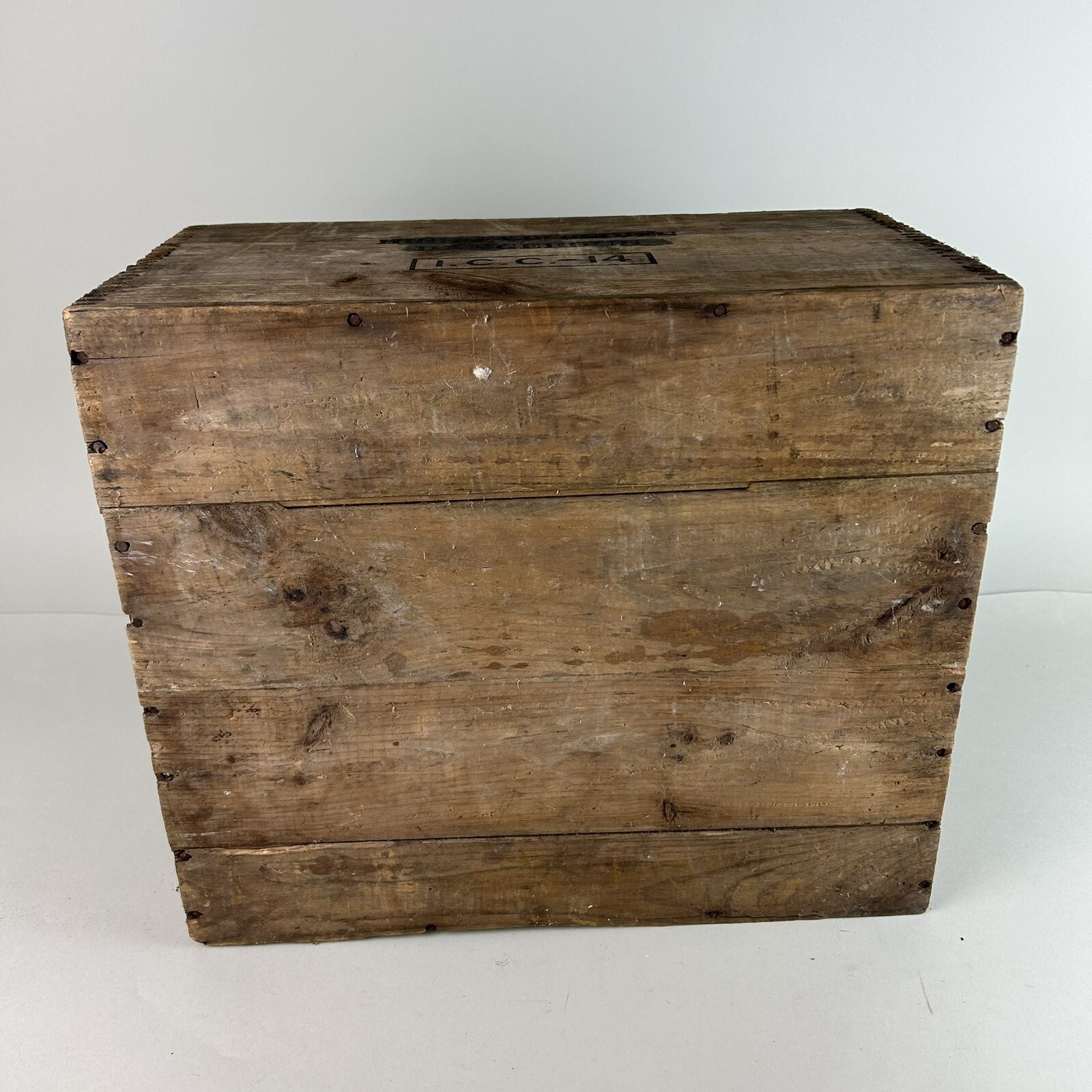 Antique 25lb Explosive Dynamite Dovetail Wood Crate ICC 14 National Eldred PA