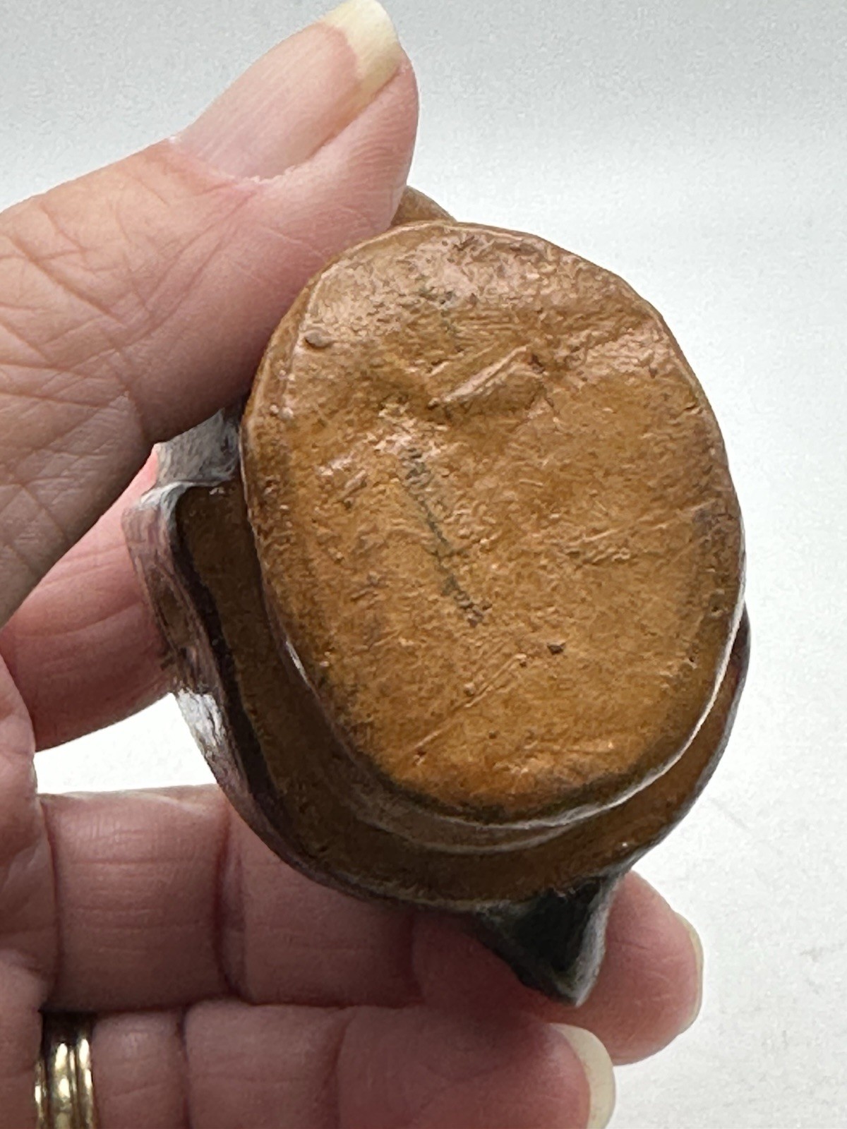 Peruvian Flute Whistle Pendant Musical Instrument Head Design Hand Made