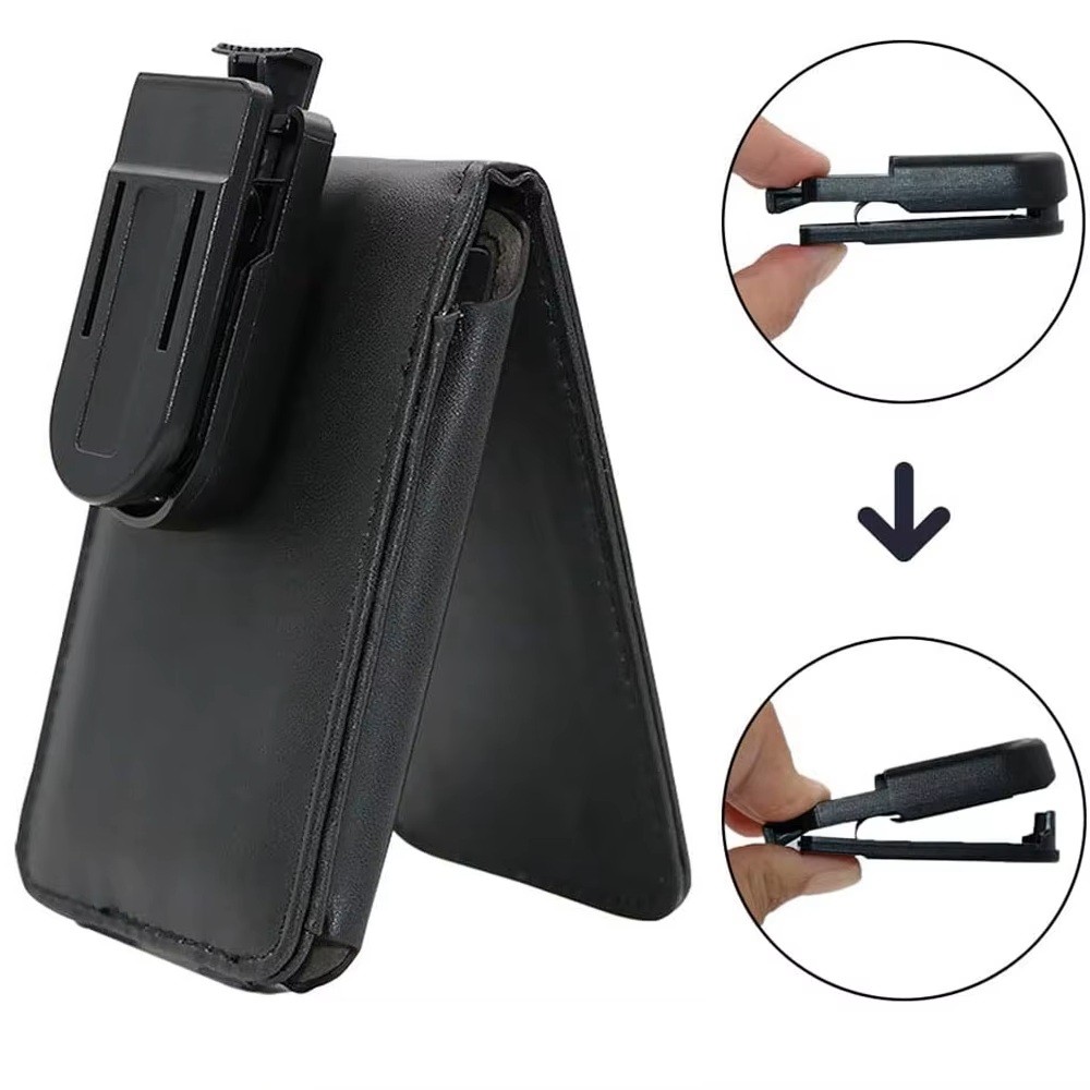 Black Folding Leather Protective Case for Apple iPod Classic 80gb/120gb/160gb