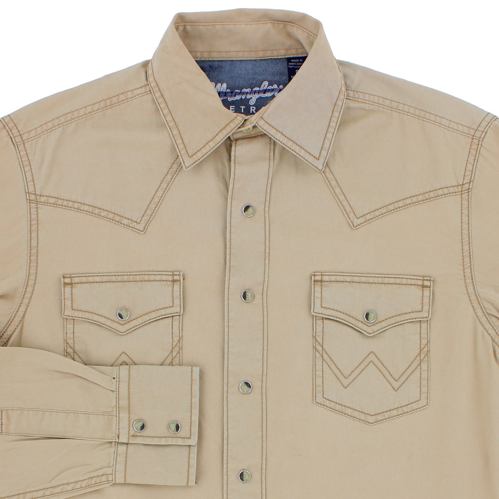 Wrangler Retro Premium Western Shirt Men's Pearl Snap Long Sleeve