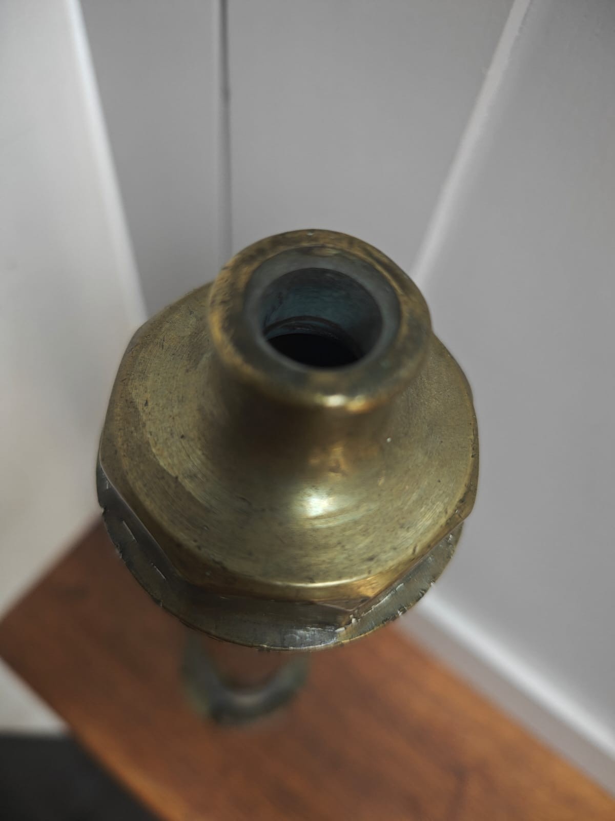 Vintage fire old brass copper bronze hose nozzle end