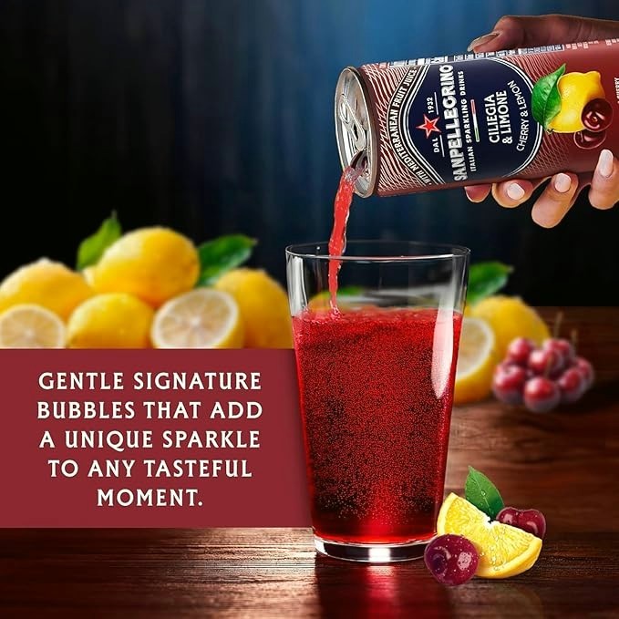 San Pellegrino Sparkling Fruit Drink 24 pack Variety 11.15oz Cans 4 Flavors